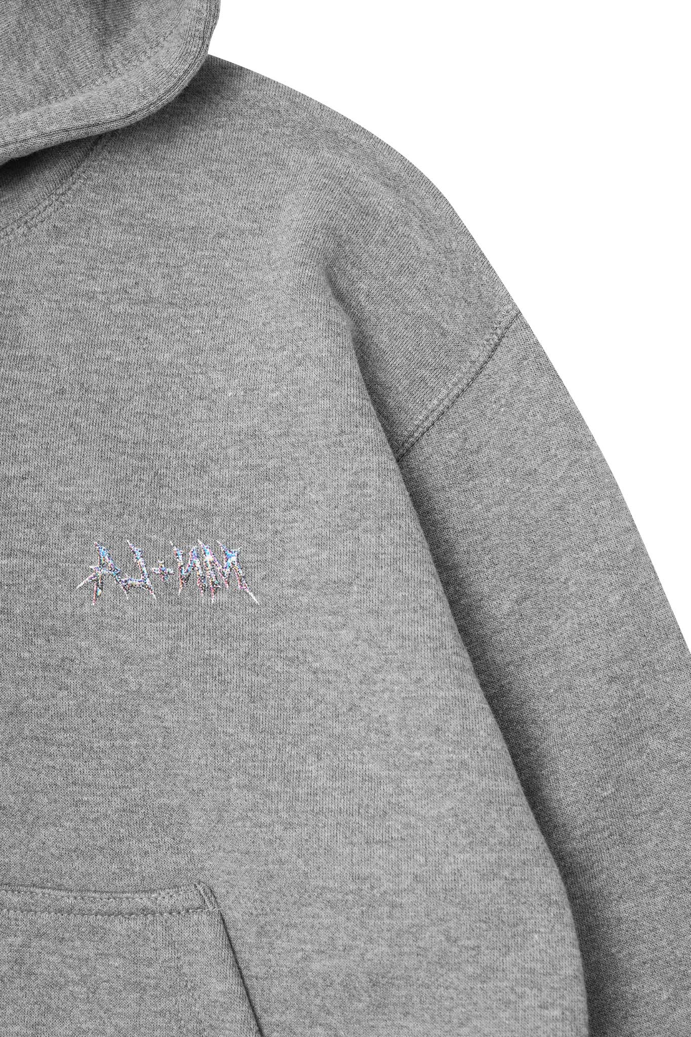"MERCURIAL" HOODIE IN HEATHER GREY - Image 8