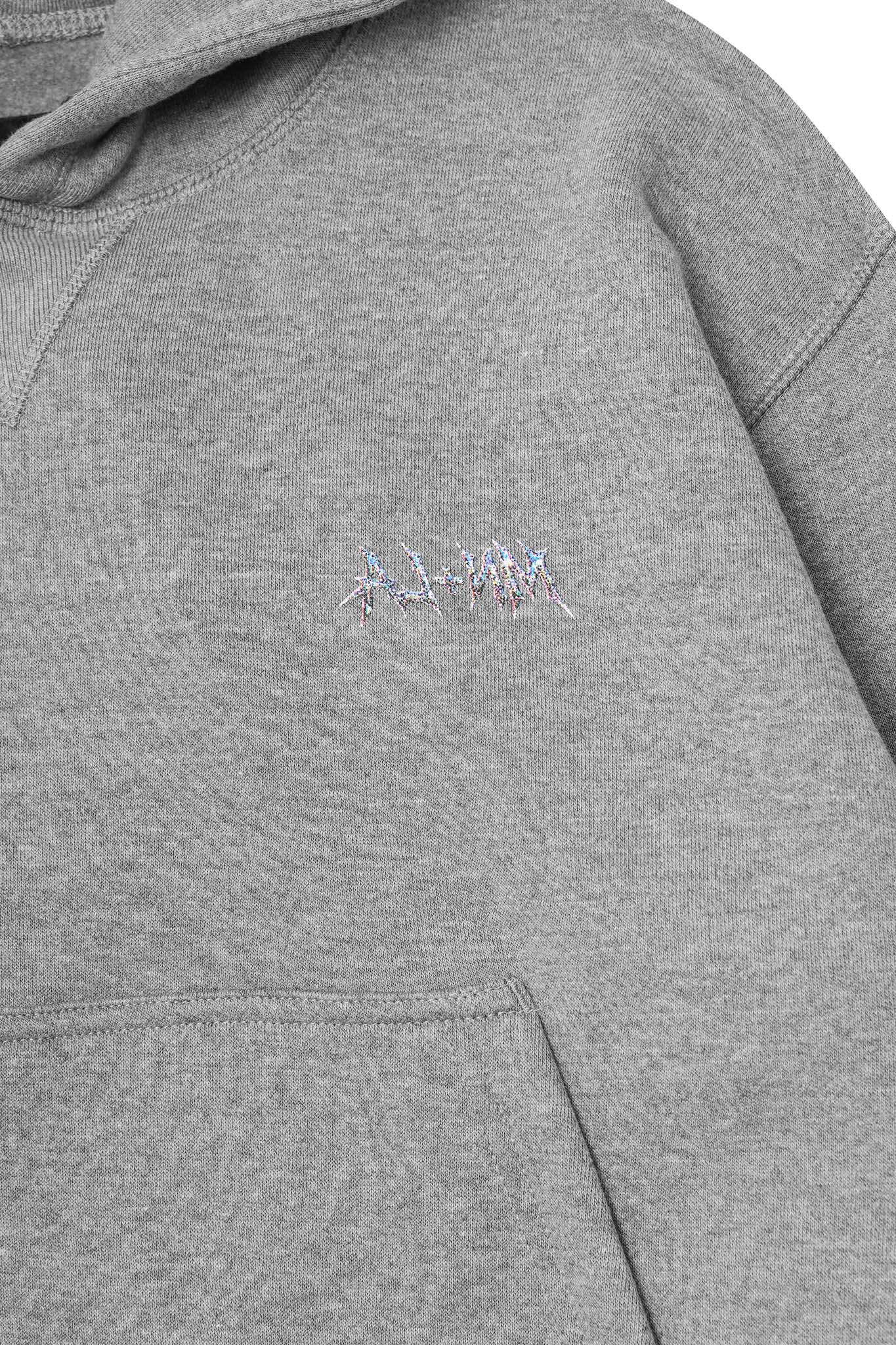 "MERCURIAL" HOODIE IN HEATHER GREY - Image 9