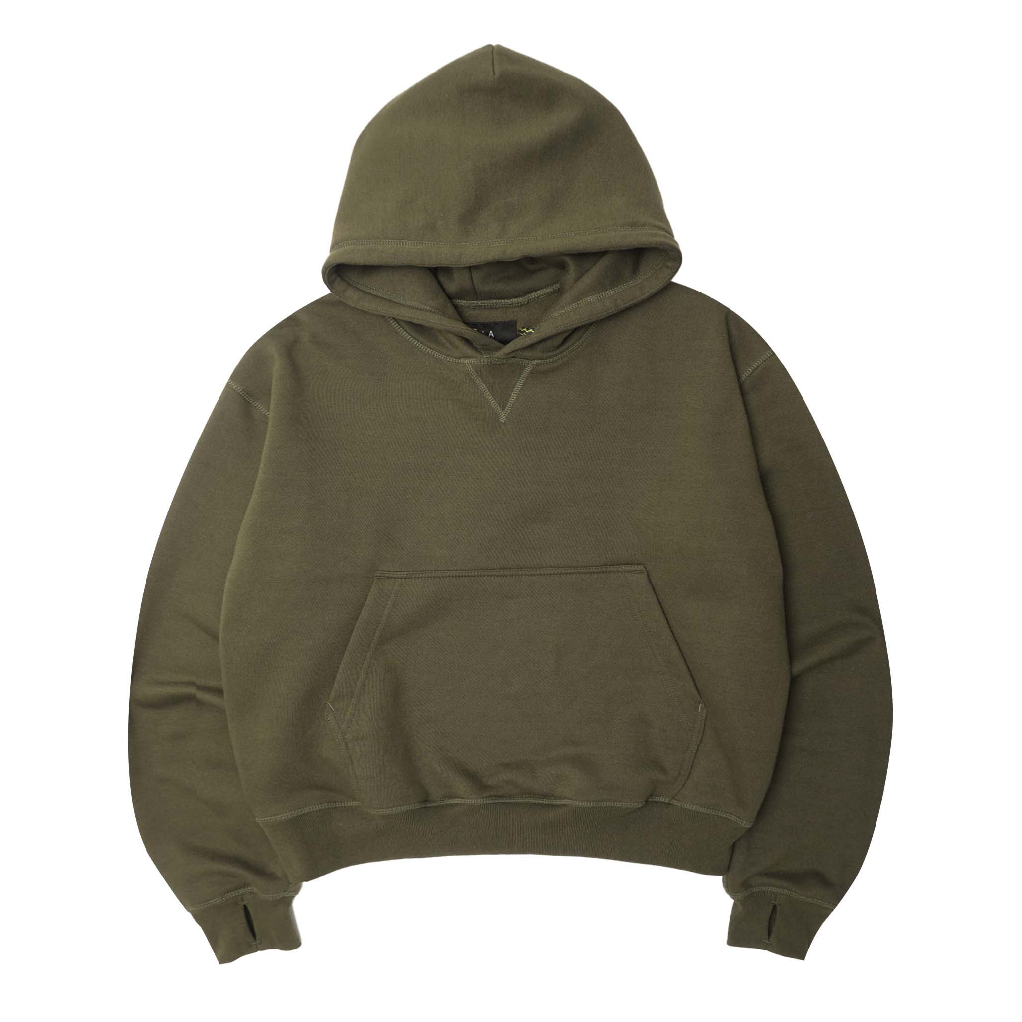 MILITIA HOODIE IN OLIVE - Image 2