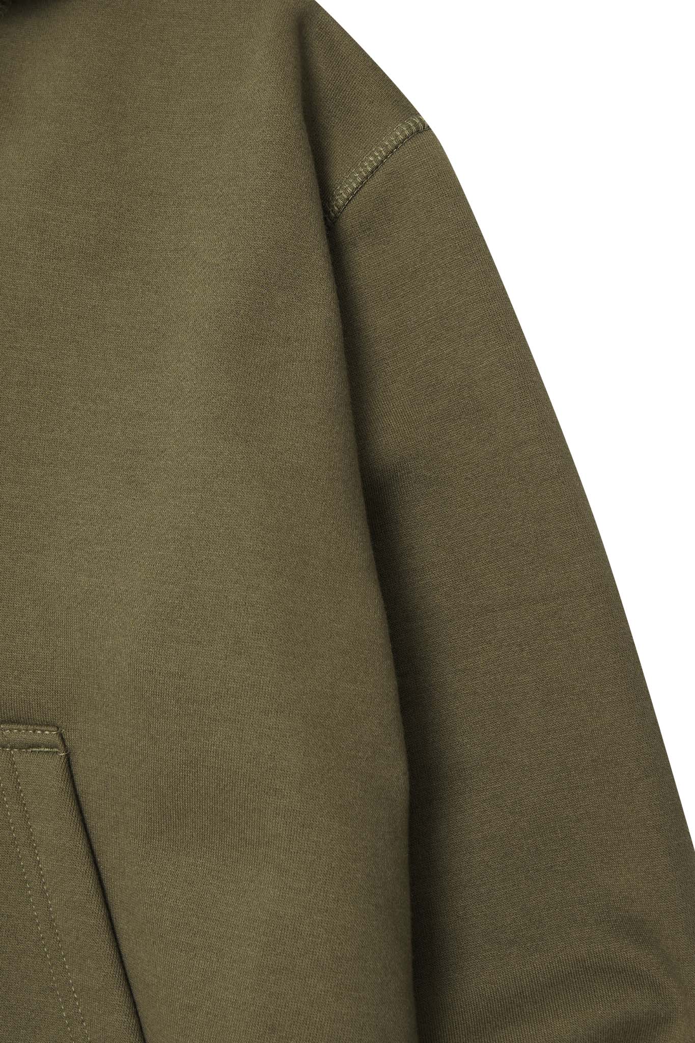 MILITIA HOODIE IN OLIVE - Image 6