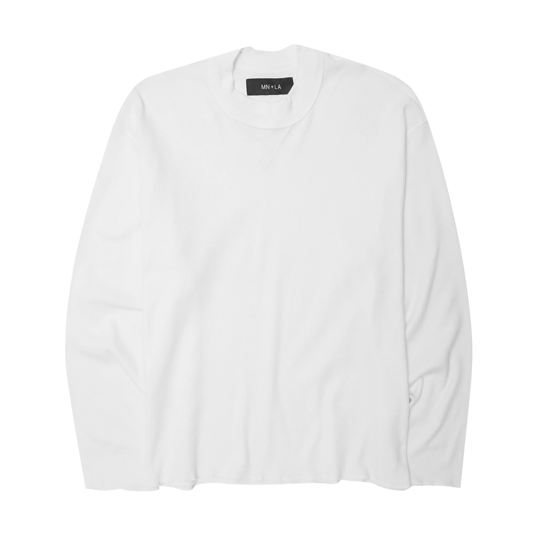 MILITIA LONGSLEEVE WAFFLE TEE V3 IN WHITE