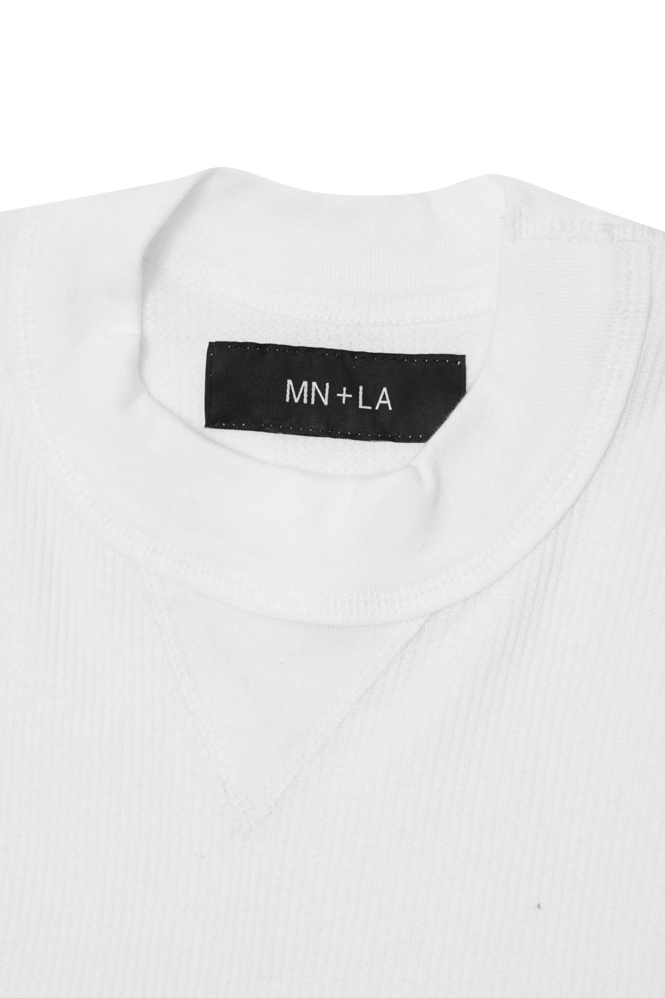 MILITIA LONGSLEEVE WAFFLE TEE V3 IN WHITE - Image 2