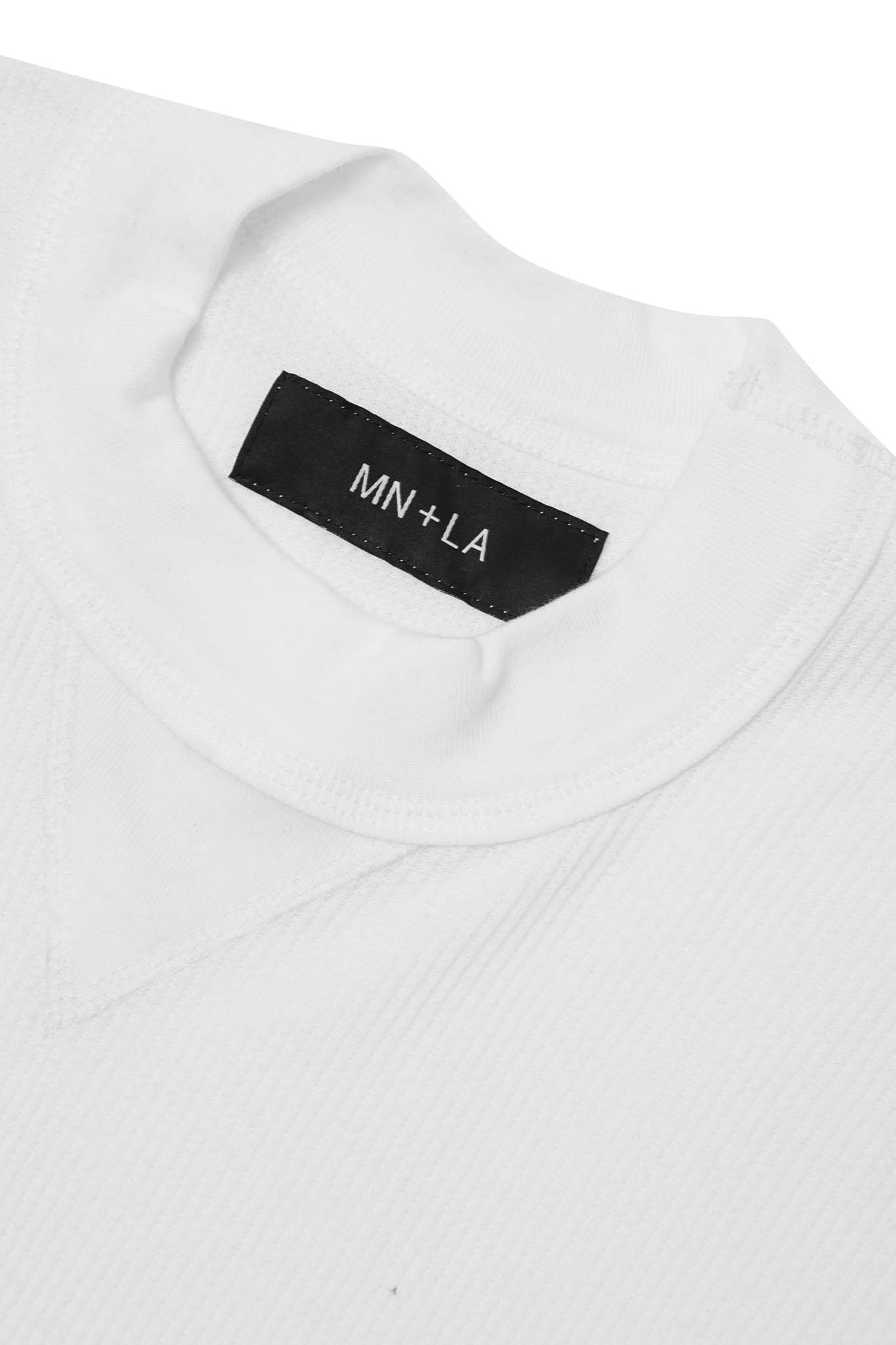 MILITIA LONGSLEEVE WAFFLE TEE V3 IN WHITE - Image 3