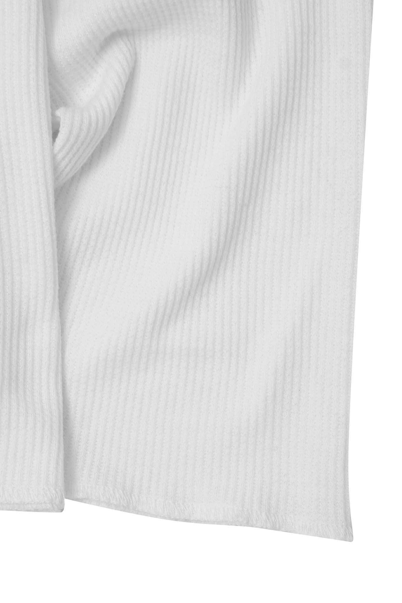 MILITIA LONGSLEEVE WAFFLE TEE V3 IN WHITE - Image 6