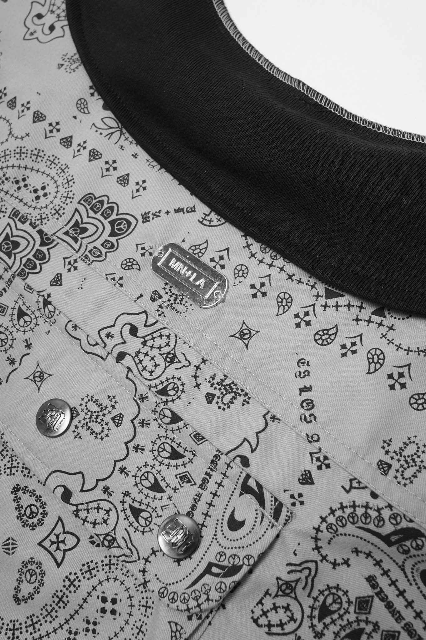 MN+LA™ "DAWG" VEST IN STONE PAISLEY - Image 7