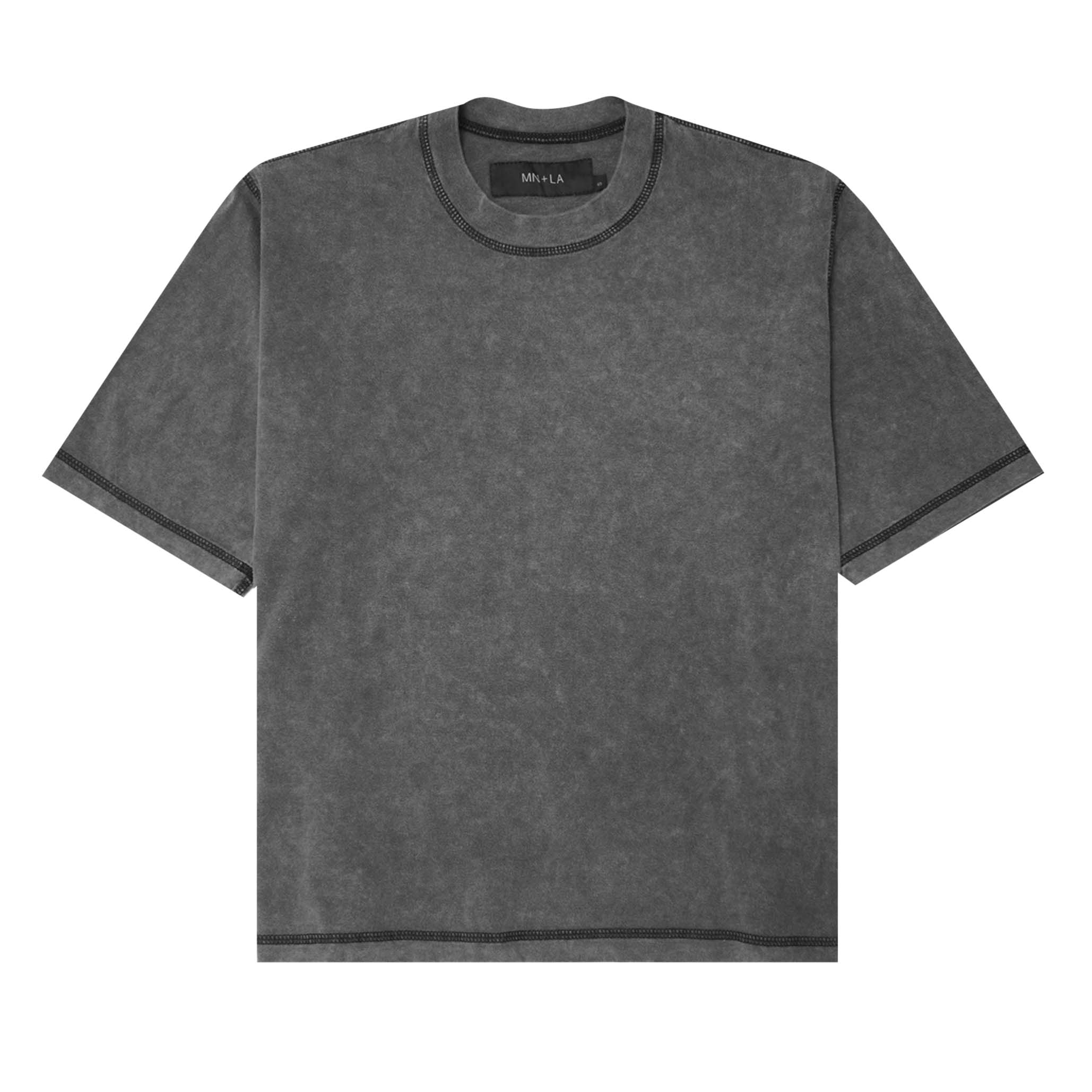 MOCK NECK LITE TEE IN ASH GREY