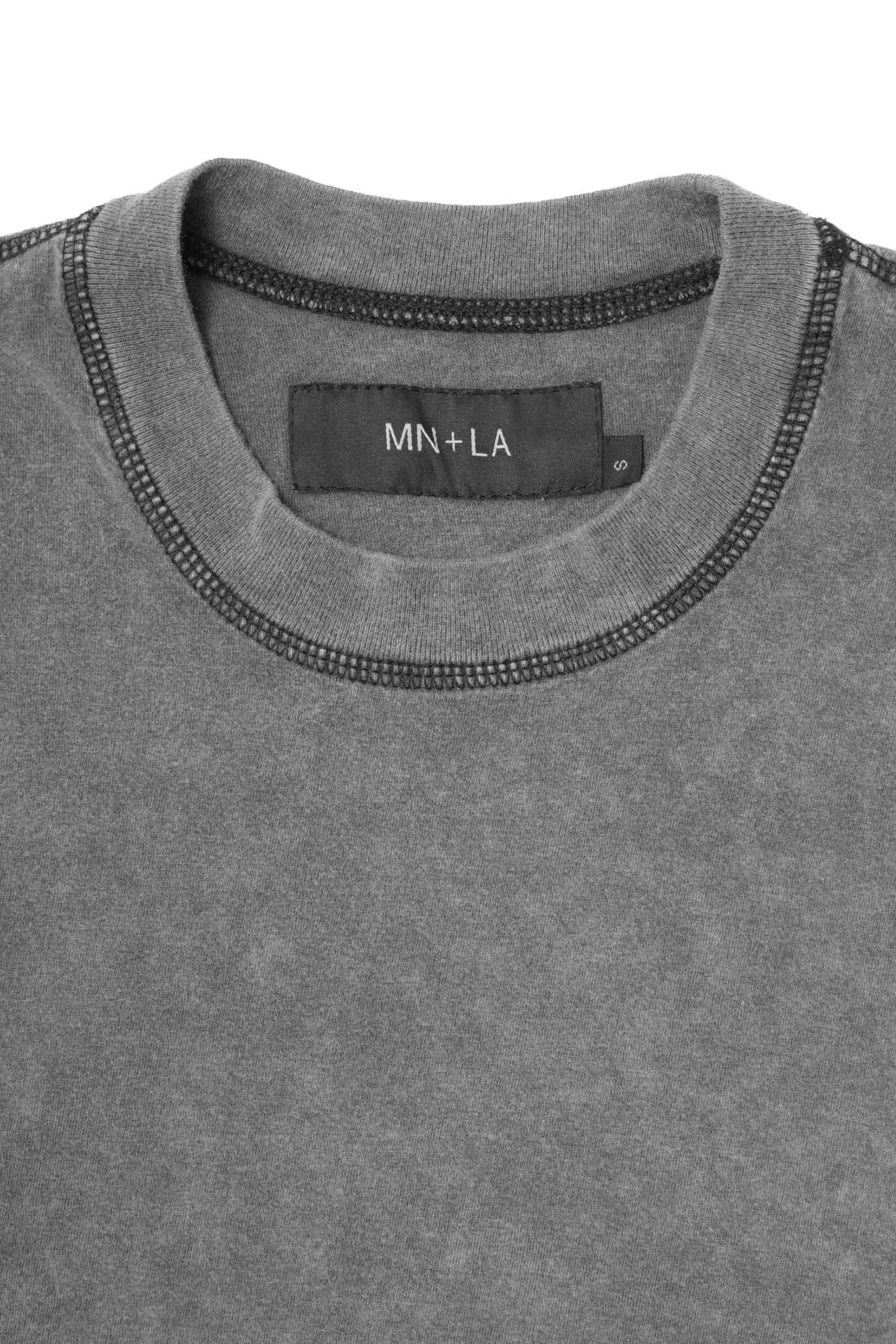 MOCK NECK LITE TEE IN ASH GREY - Image 2