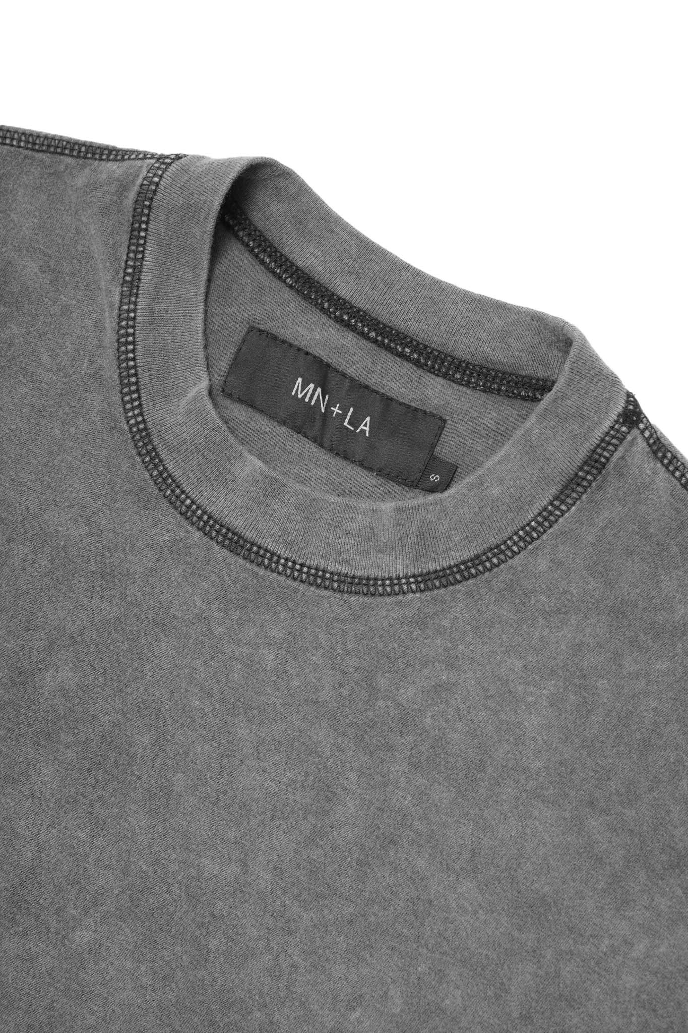 MOCK NECK LITE TEE IN ASH GREY - Image 3