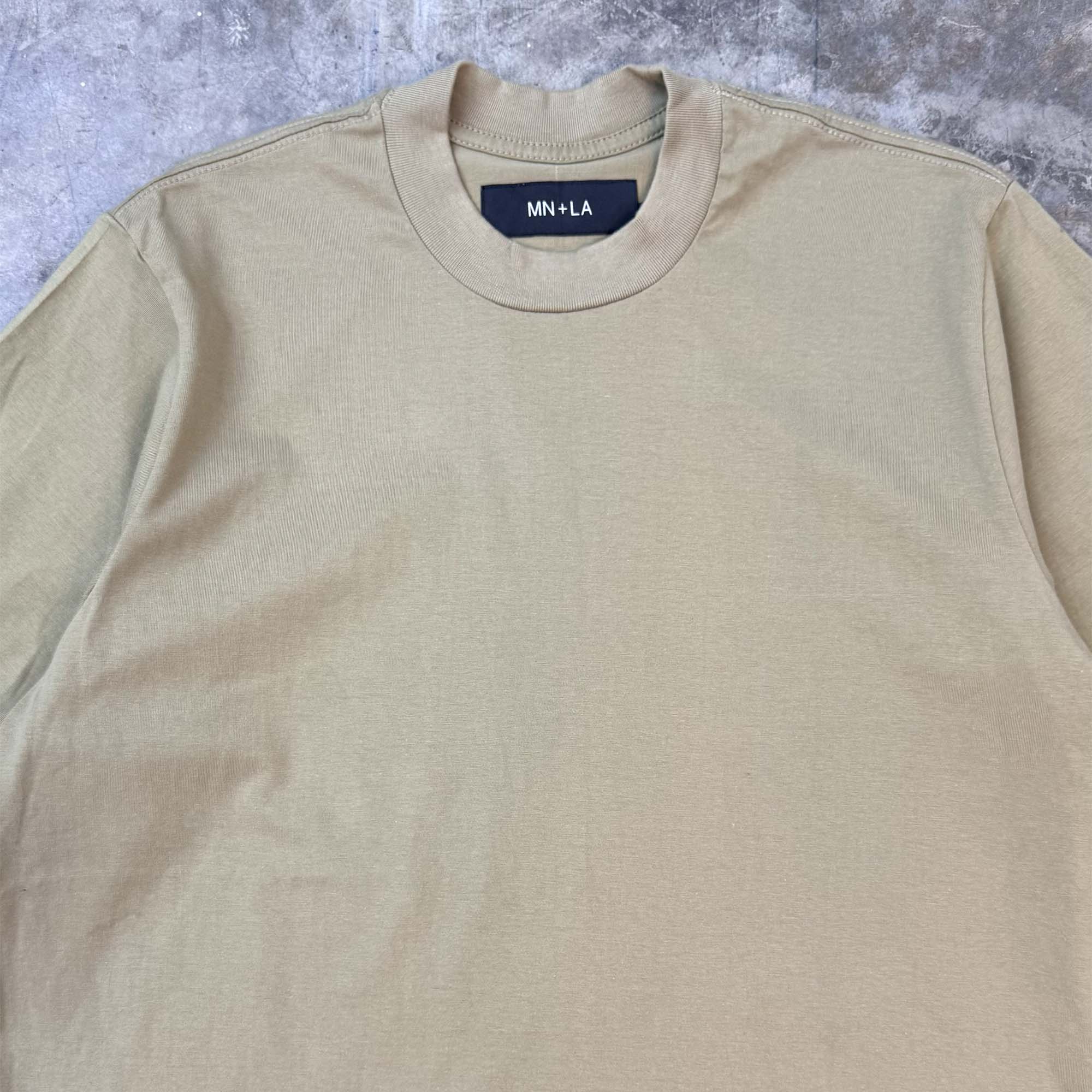 MOCK NECK TEE IN DARK MINT - Image 3