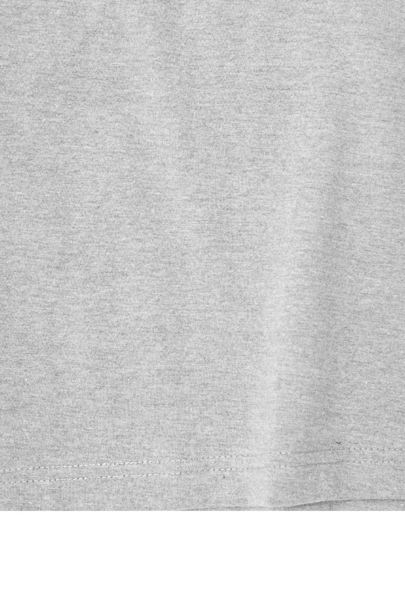 MOCK NECK TEE IN HEATHER GREY - Image 6