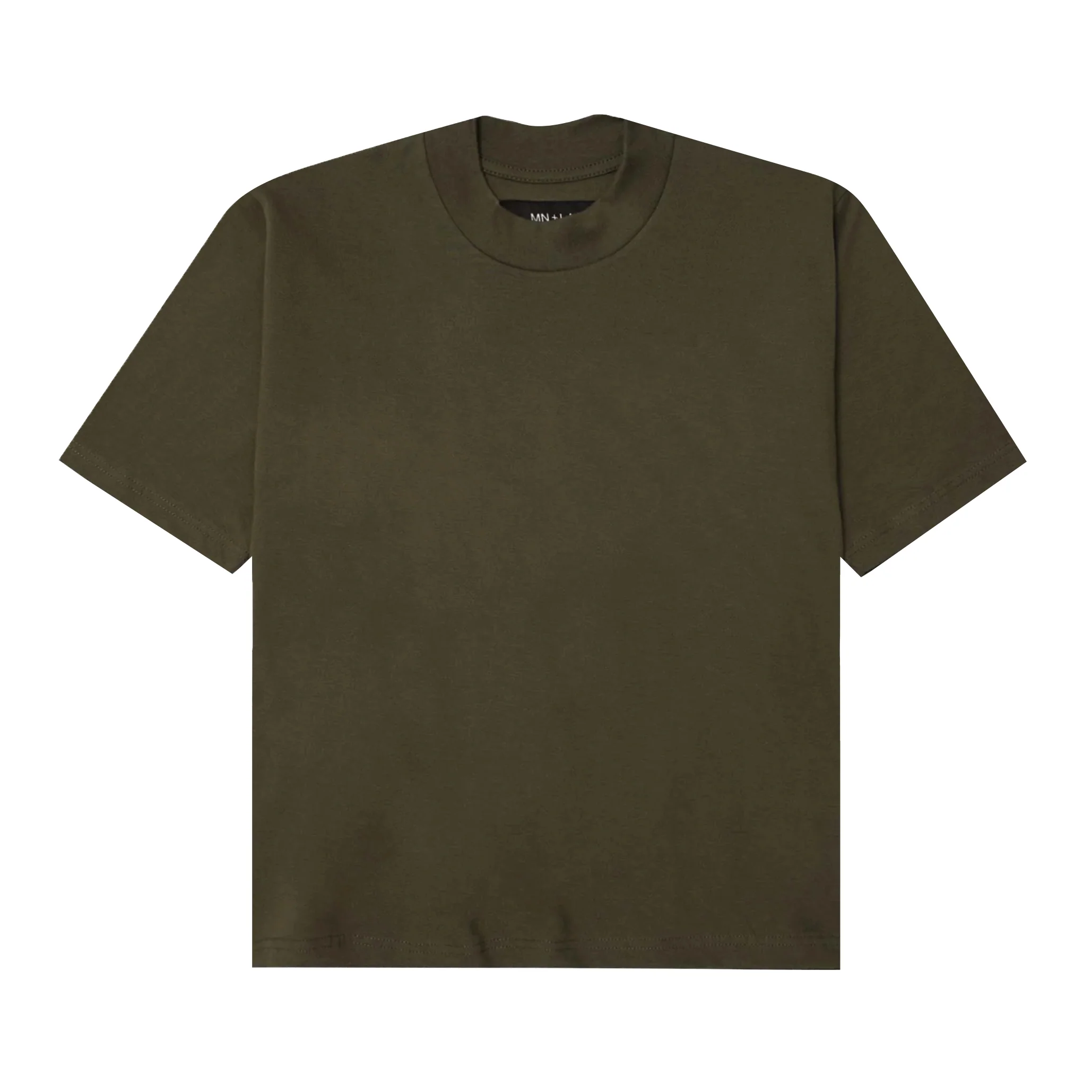 MOCK NECK TEE IN OLIVE
