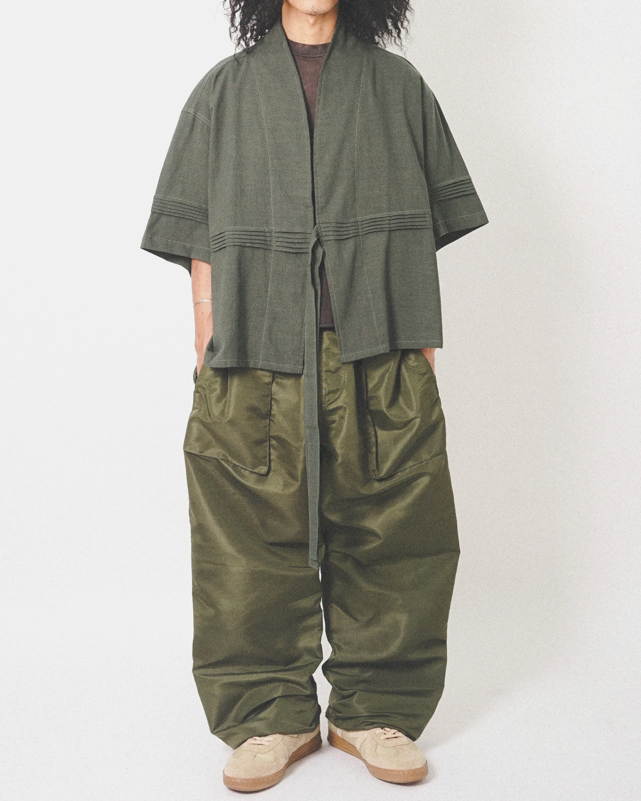 "MONARCH" S/S DRAPE IN FERN - Image 3