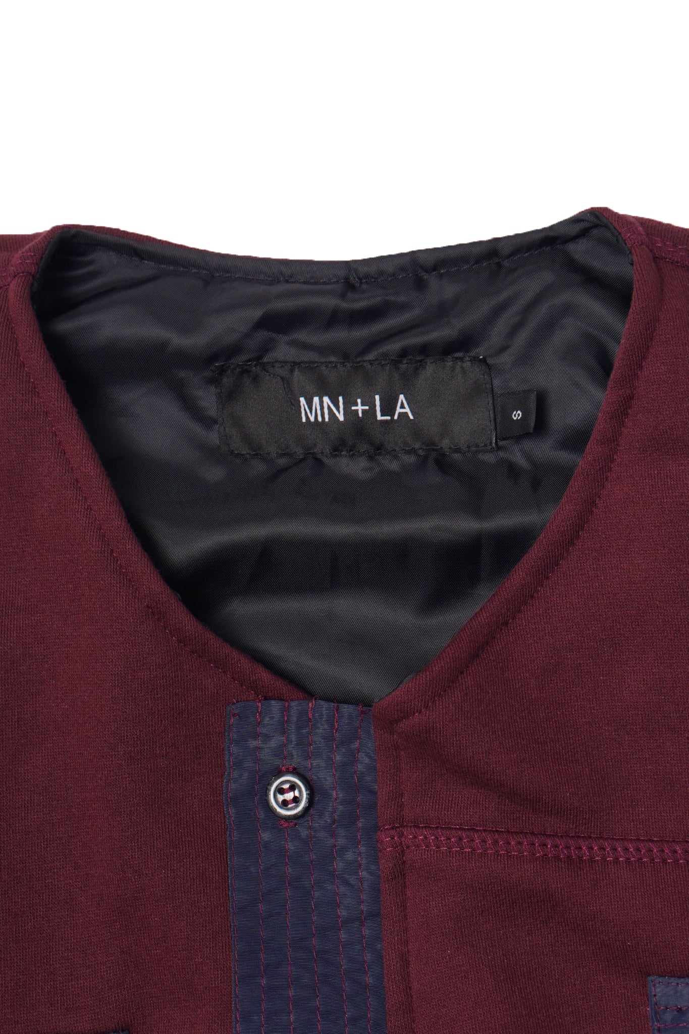NEEDLEWORK CARDIGAN IN WINE - Image 3