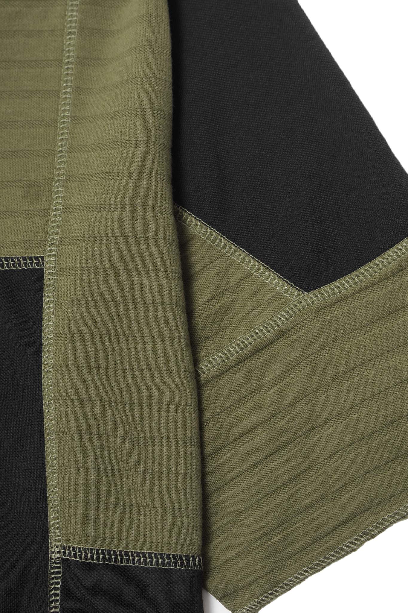 NEEDLEWORK MOCK NECK TEE IN FIELD OLIVE - Image 5