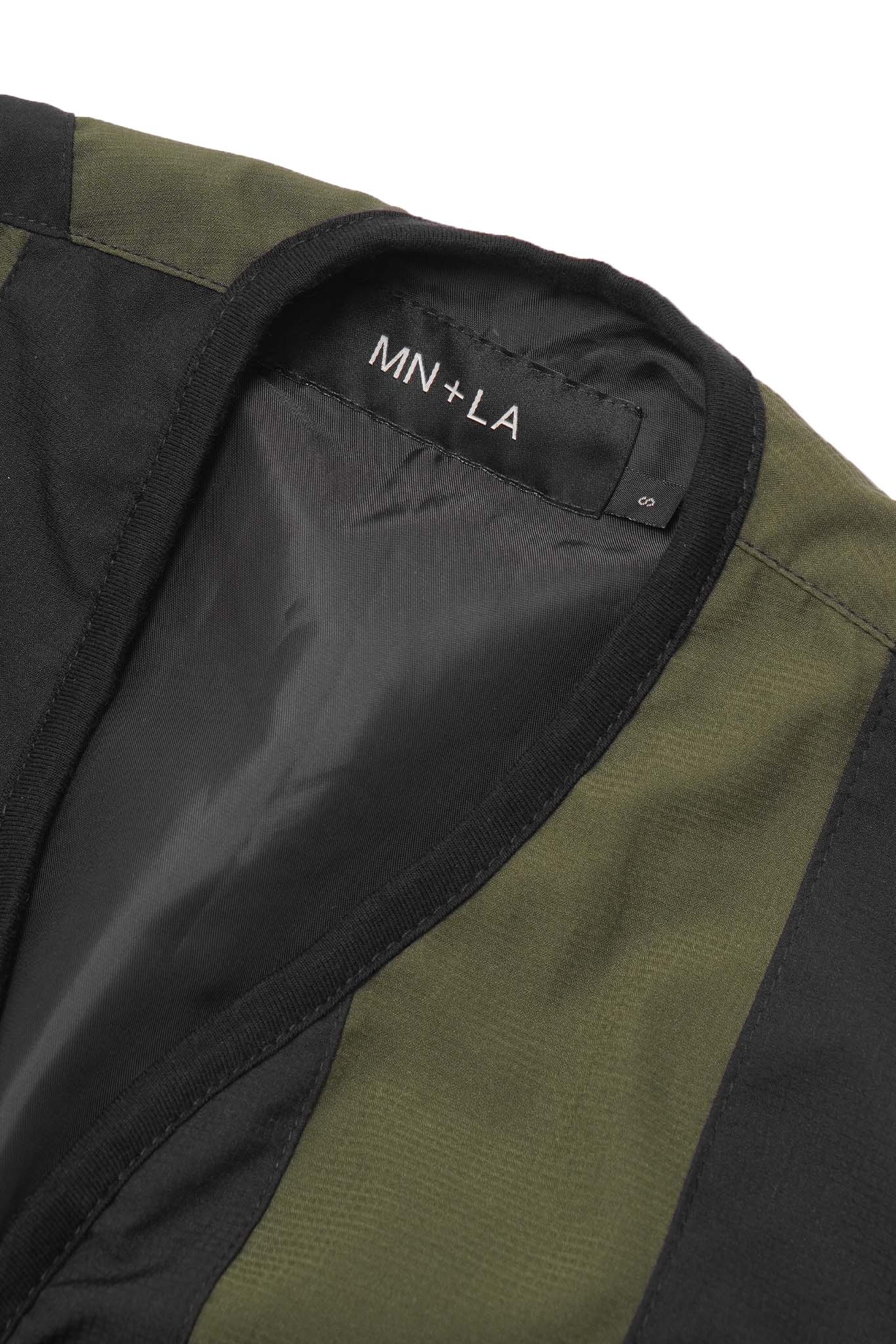 NEEDLEWORK VEST IN OLIVE/ANTHRACITE - Image 3