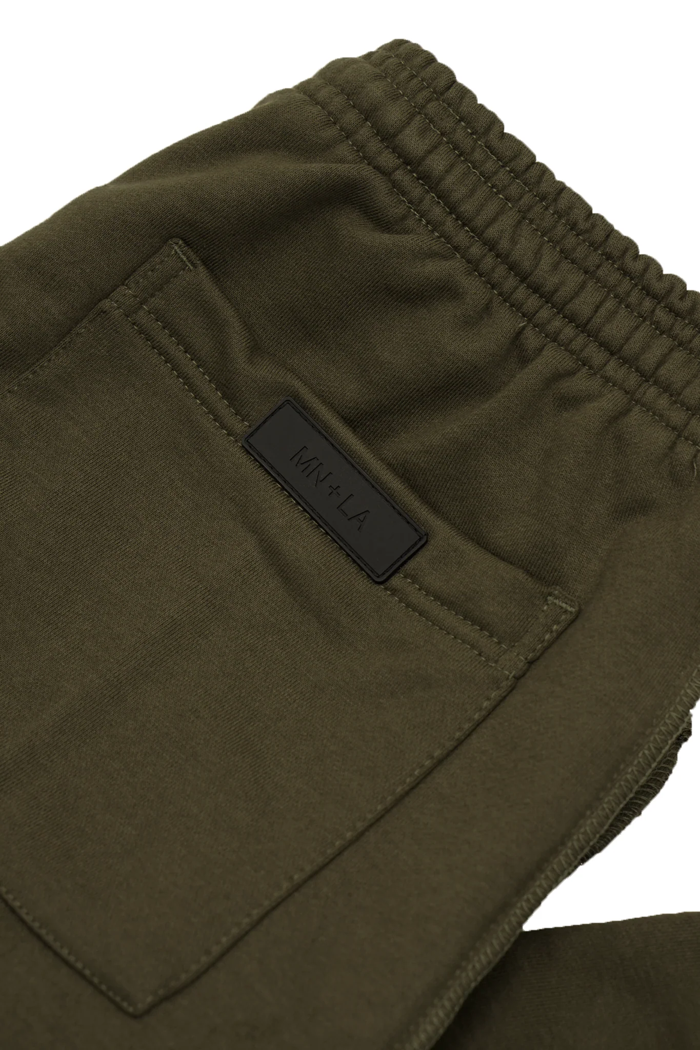 OLIVE FRENCH TERRY RAW FINISH LOUNGE PANTS - Image 9