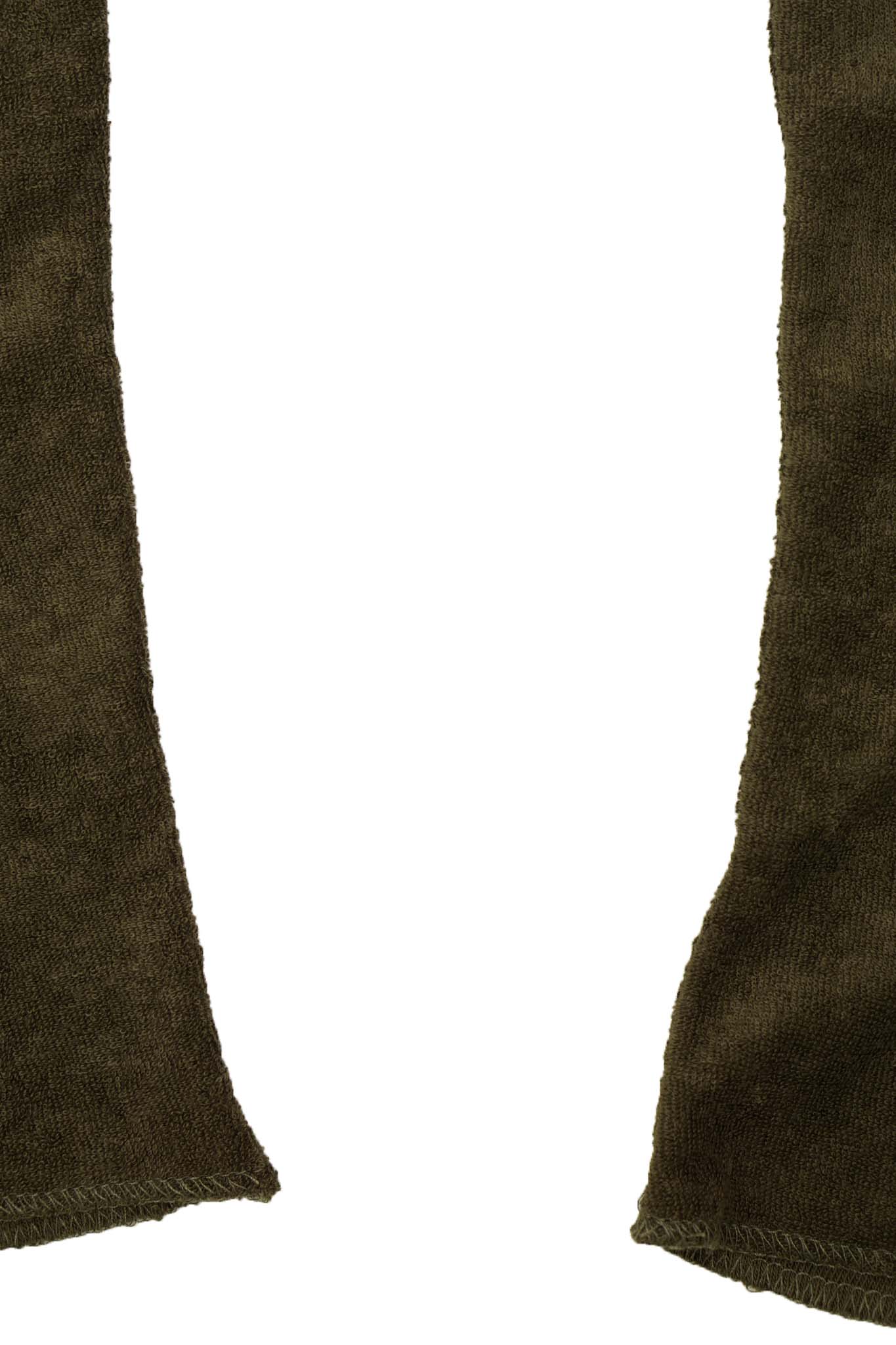 OLIVE TOWEL TERRY RAW FINISH LOUNGE PANTS - Image 13