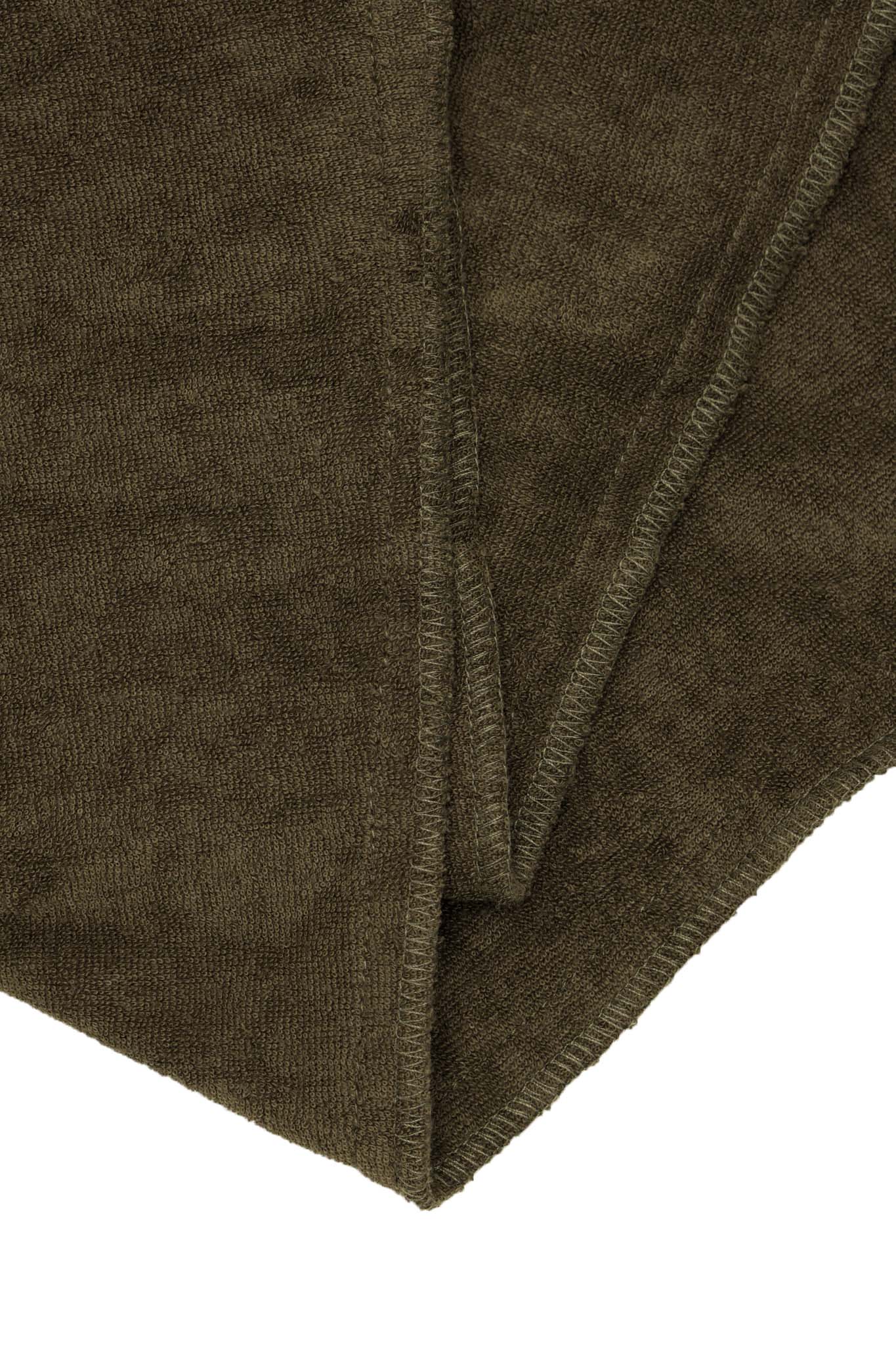 OLIVE TOWEL TERRY RAW FINISH LOUNGE PANTS - Image 14