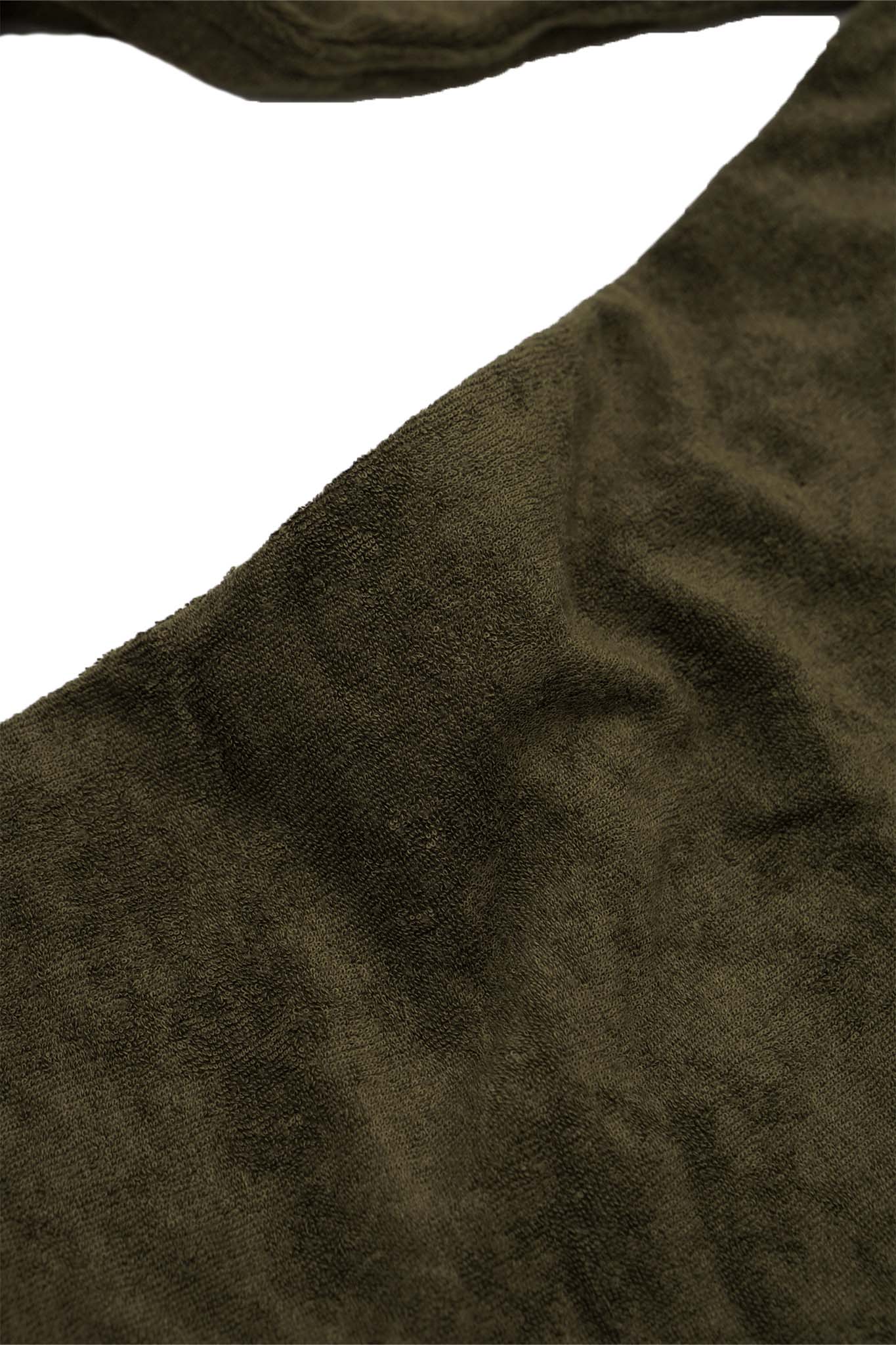 OLIVE TOWEL TERRY RAW FINISH LOUNGE PANTS - Image 15