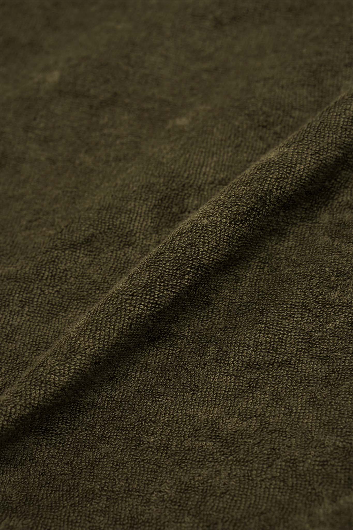 OLIVE TOWEL TERRY RAW FINISH LOUNGE PANTS - Image 16
