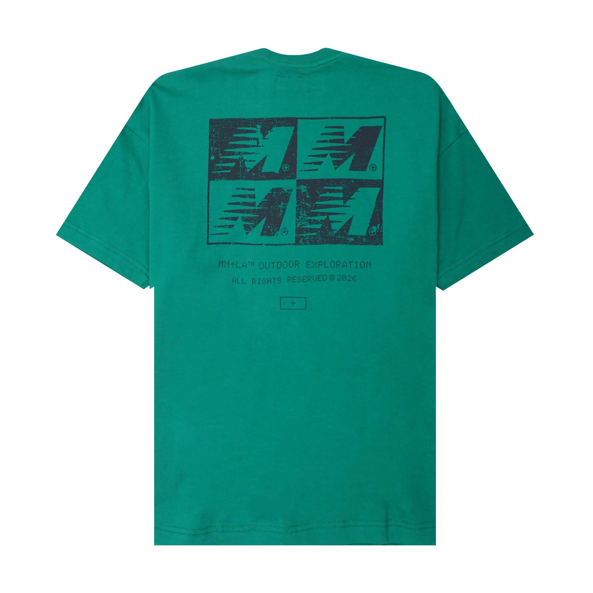 "OUTDOOR EXPLORATION" MULTI LOGO TEE IN JADE