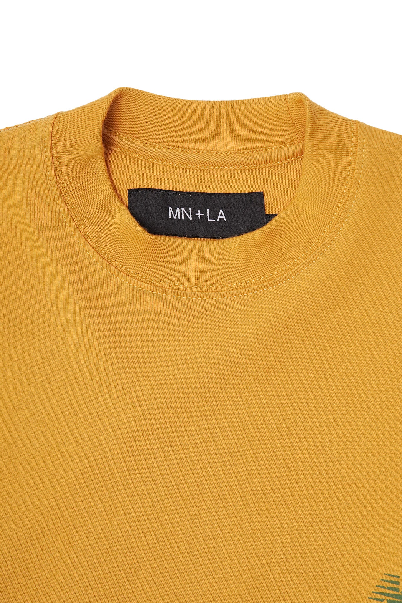 "OUTDOOR EXPLORATION" MULTI LOGO TEE IN MUSTARD - Image 3