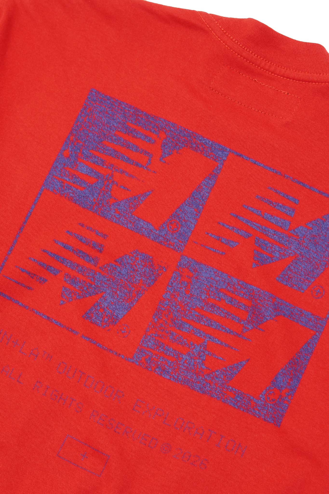 "OUTDOOR EXPLORATION" MULTI LOGO TEE IN RARRI RED - Image 5