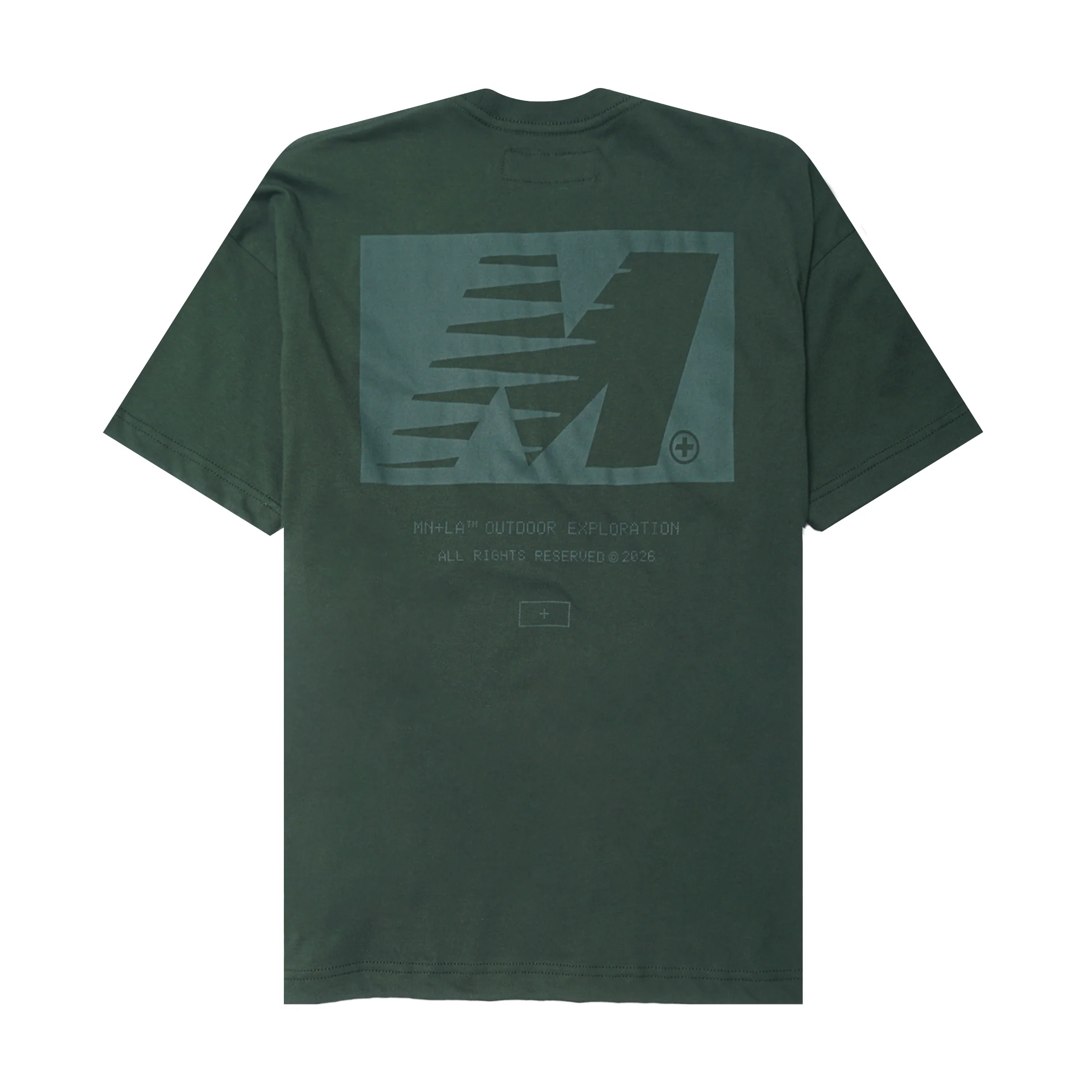 "OUTDOOR EXPLORATION" TEE IN FOREST GREEN - Image 2