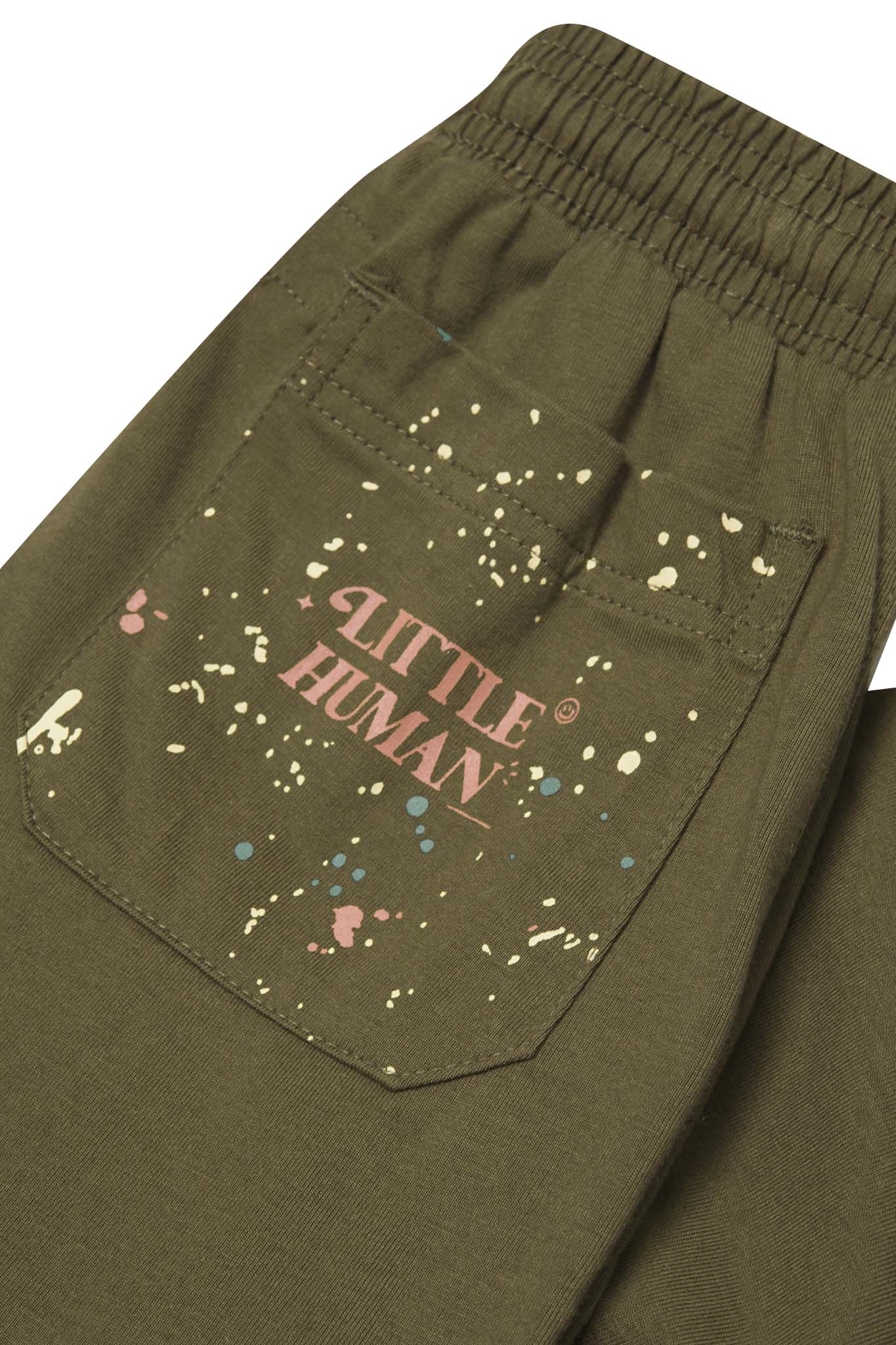 "PAINT SPLAT" LITTLE HUMAN™ CARGO PANTS IN OLIVE - Image 11