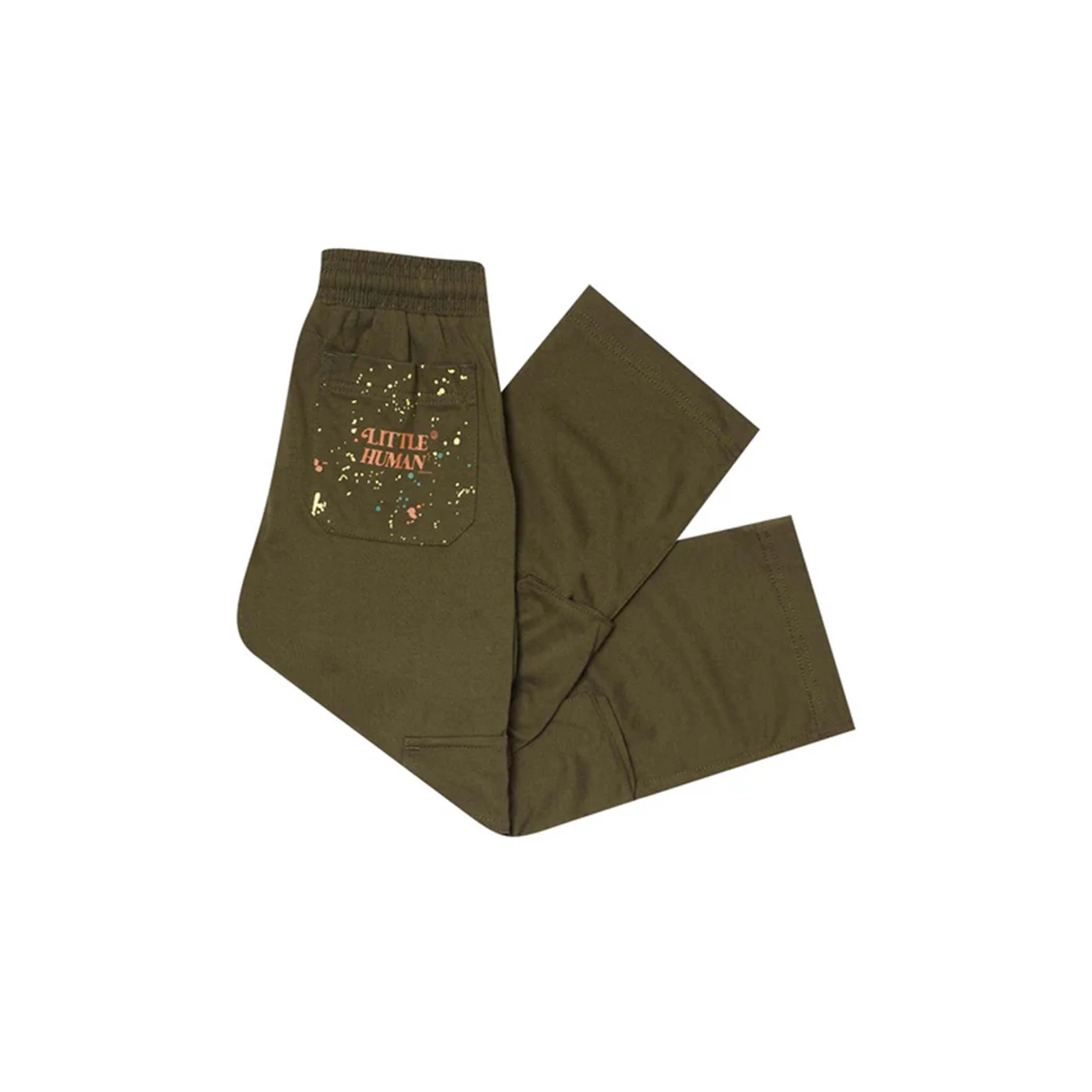 "PAINT SPLAT" LITTLE HUMAN™ CARGO PANTS IN OLIVE - Image 3