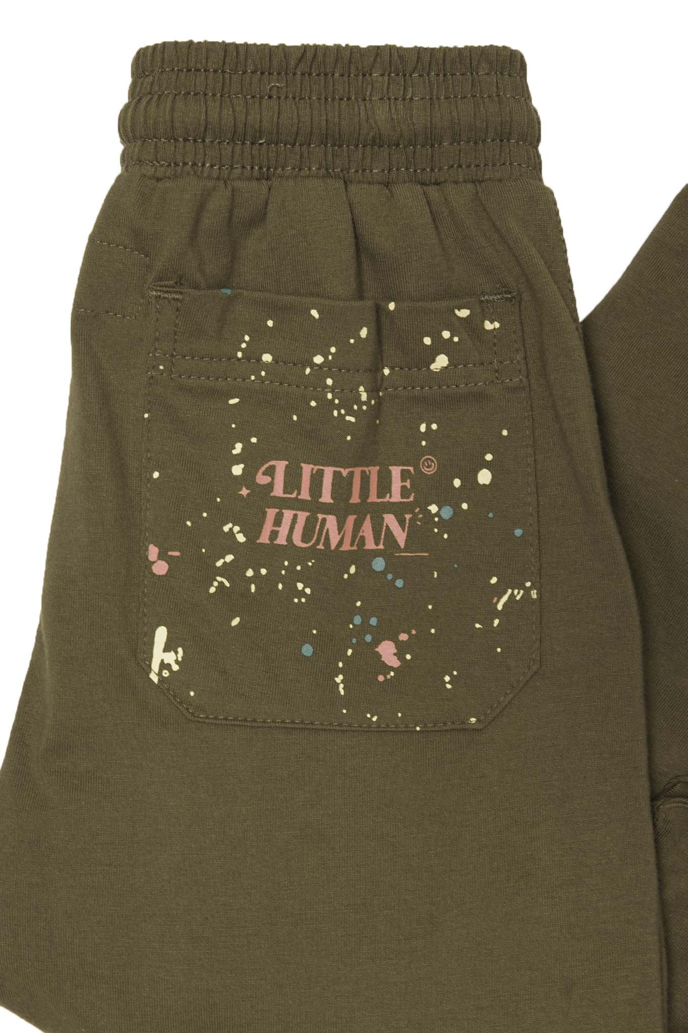 "PAINT SPLAT" LITTLE HUMAN™ CARGO PANTS IN OLIVE - Image 9