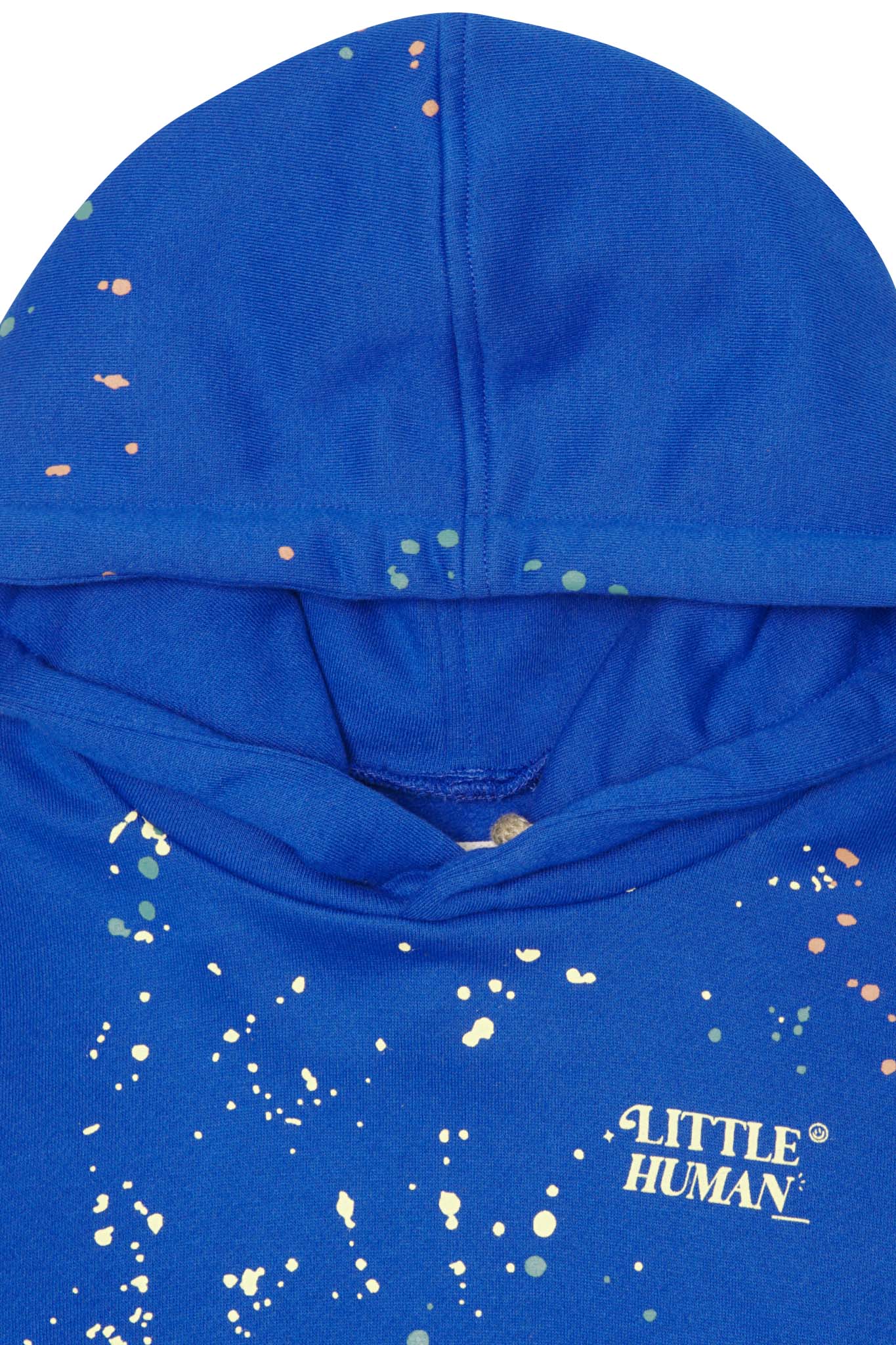 "PAINT SPLAT" LITTLE HUMAN™ HOODIE IN ELECTRIC BLUE - Image 3