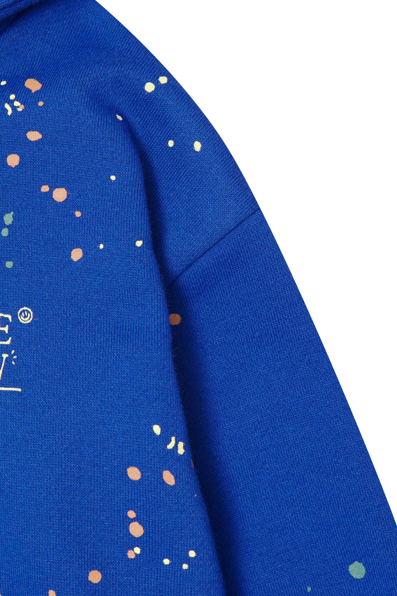 "PAINT SPLAT" LITTLE HUMAN™ HOODIE IN ELECTRIC BLUE - Image 6