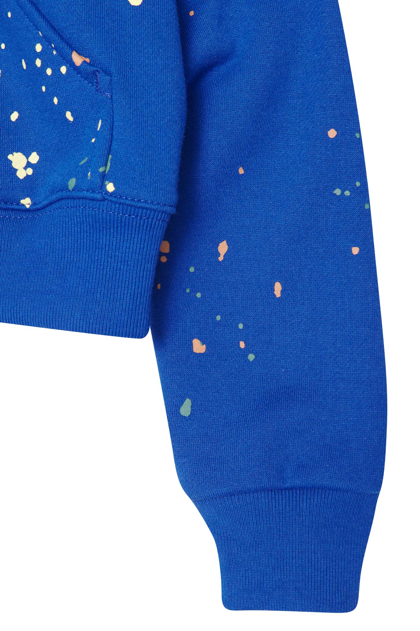 "PAINT SPLAT" LITTLE HUMAN™ HOODIE IN ELECTRIC BLUE - Image 7