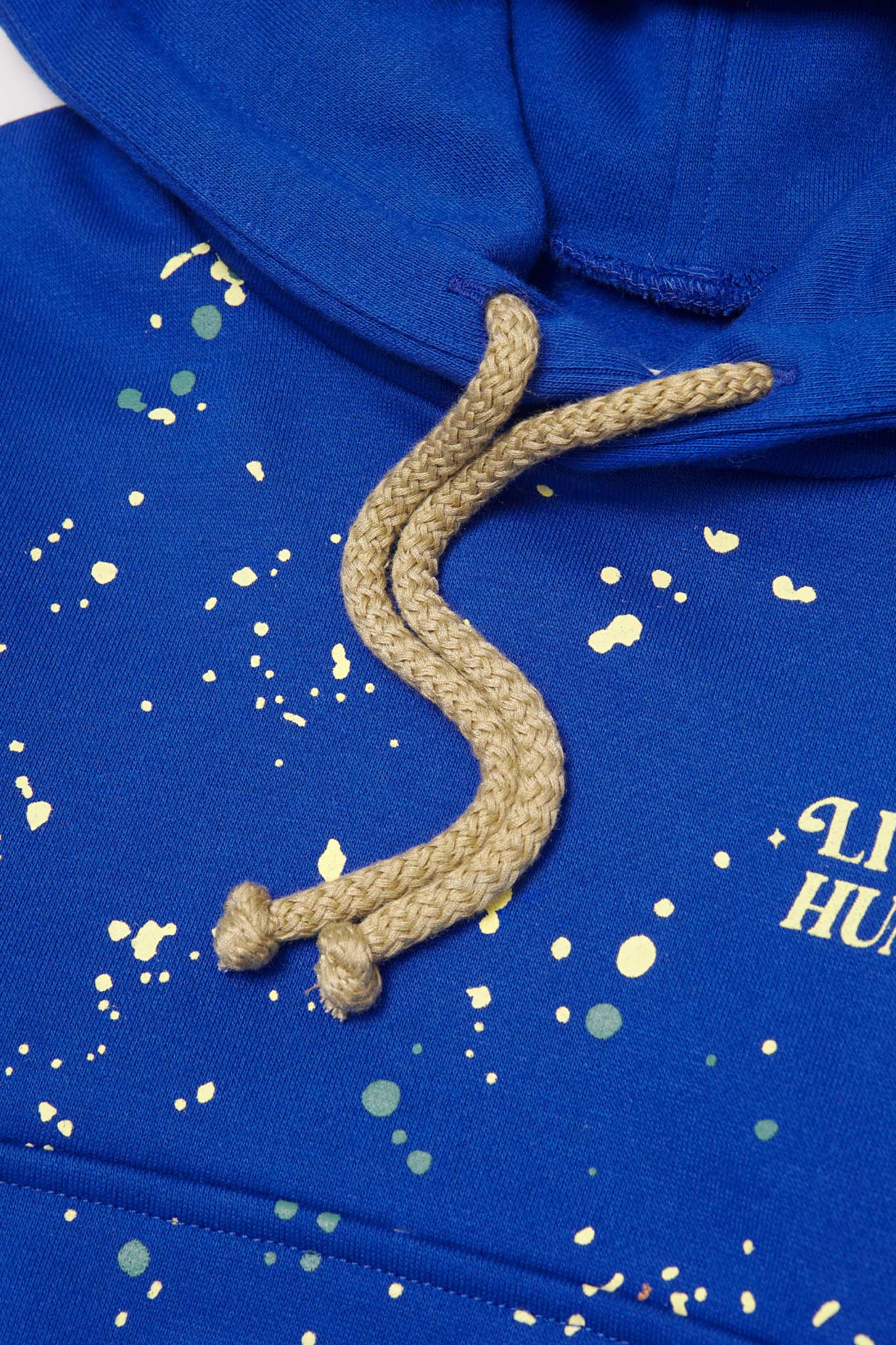 "PAINT SPLAT" LITTLE HUMAN™ HOODIE IN ELECTRIC BLUE - Image 8