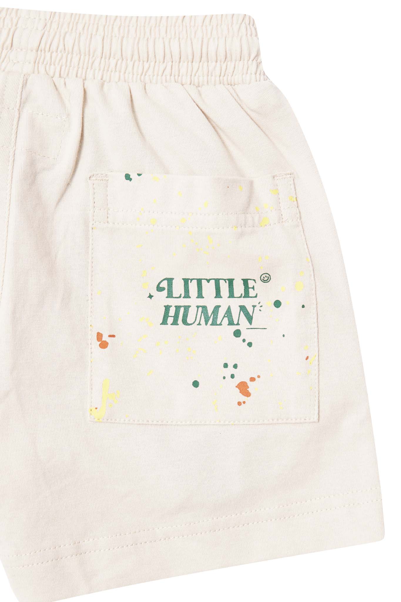 "PAINT SPLAT" LITTLE HUMAN™ PLEATED SHORTS IN OAT - Image 8