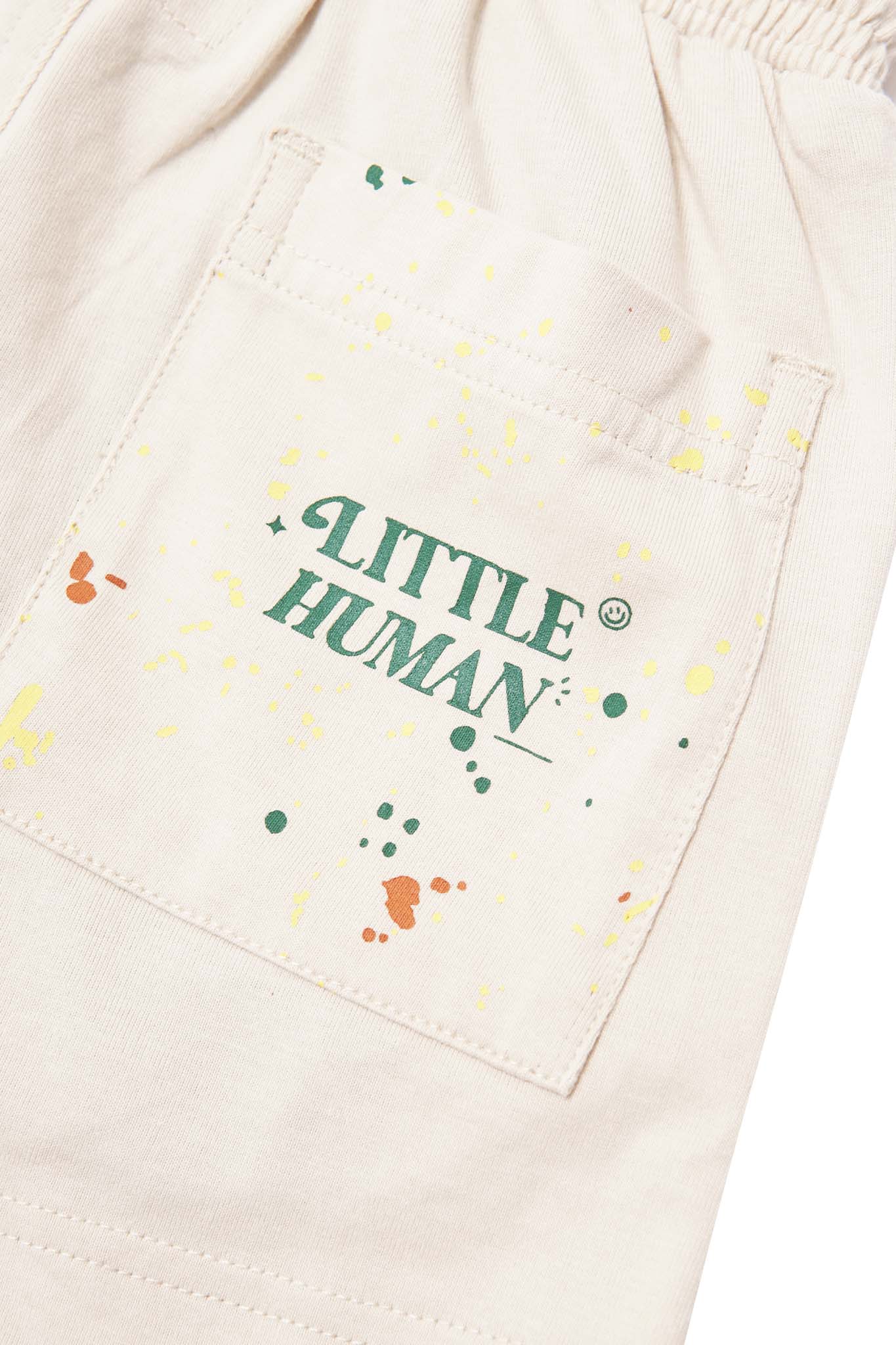 "PAINT SPLAT" LITTLE HUMAN™ PLEATED SHORTS IN OAT - Image 9