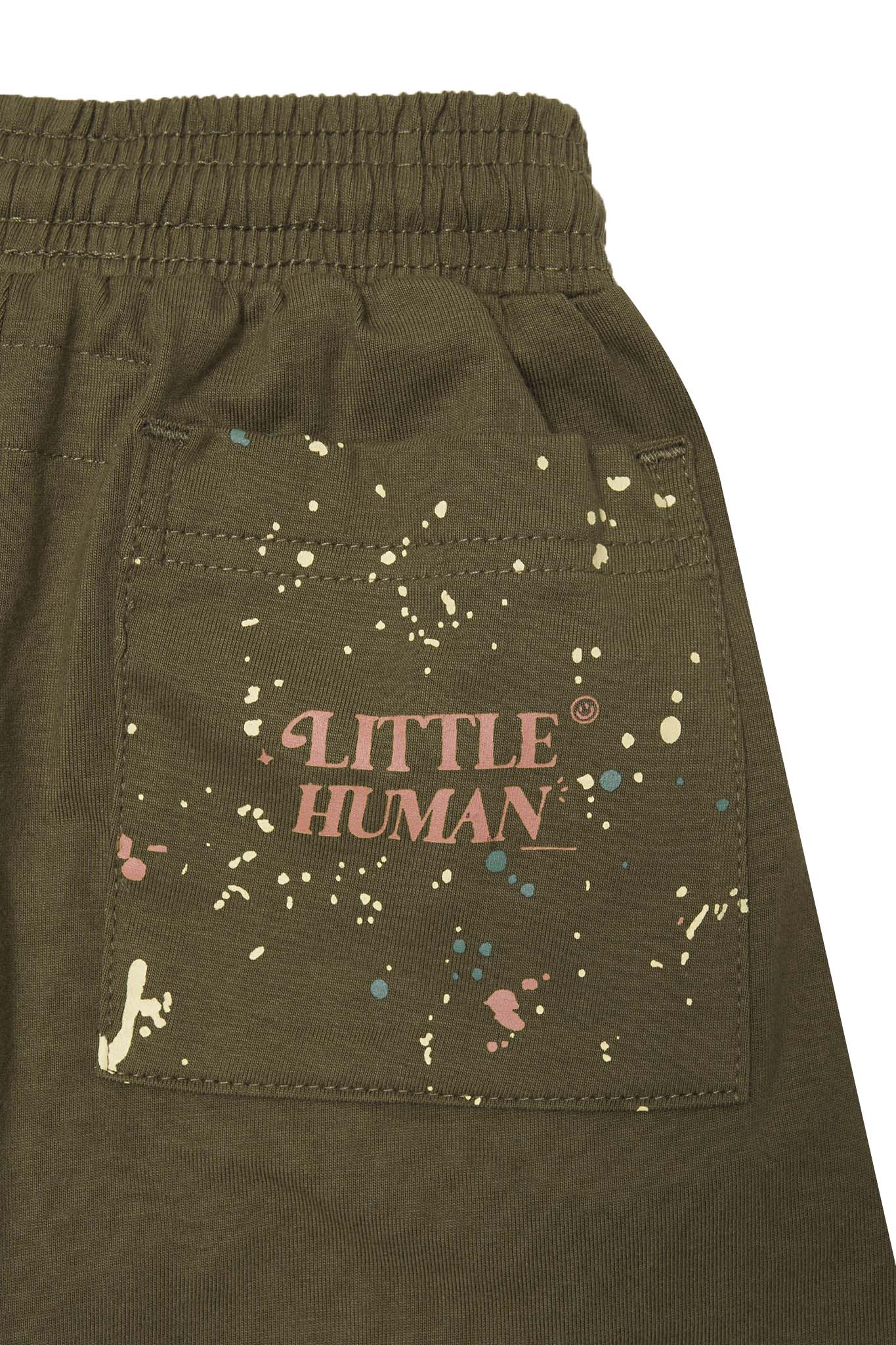 "PAINT SPLAT" LITTLE HUMAN™ PLEATED SHORTS IN OLIVE - Image 8