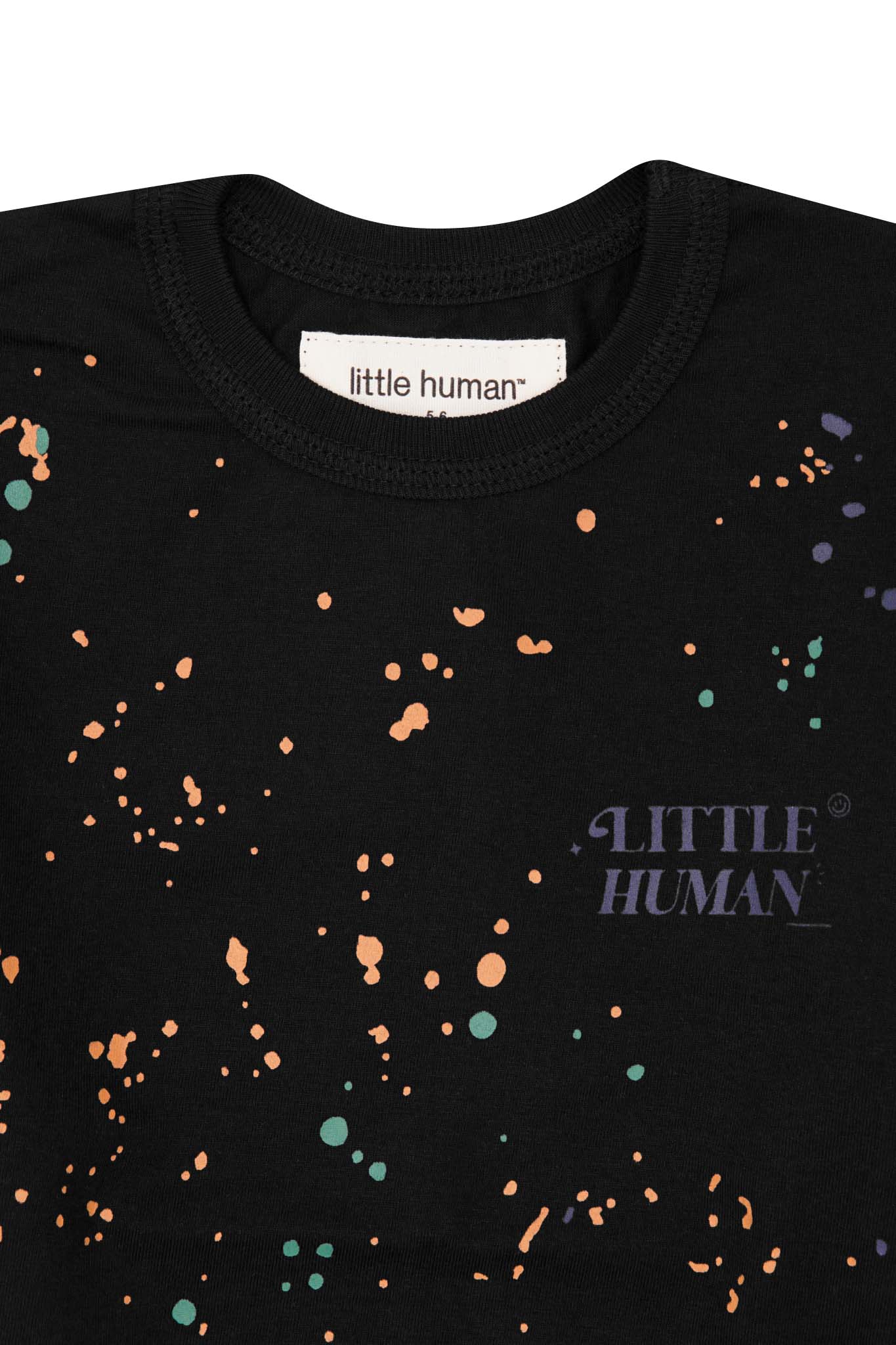"PAINT SPLAT" LITTLE HUMAN™ TEE IN CAVIAR - Image 3