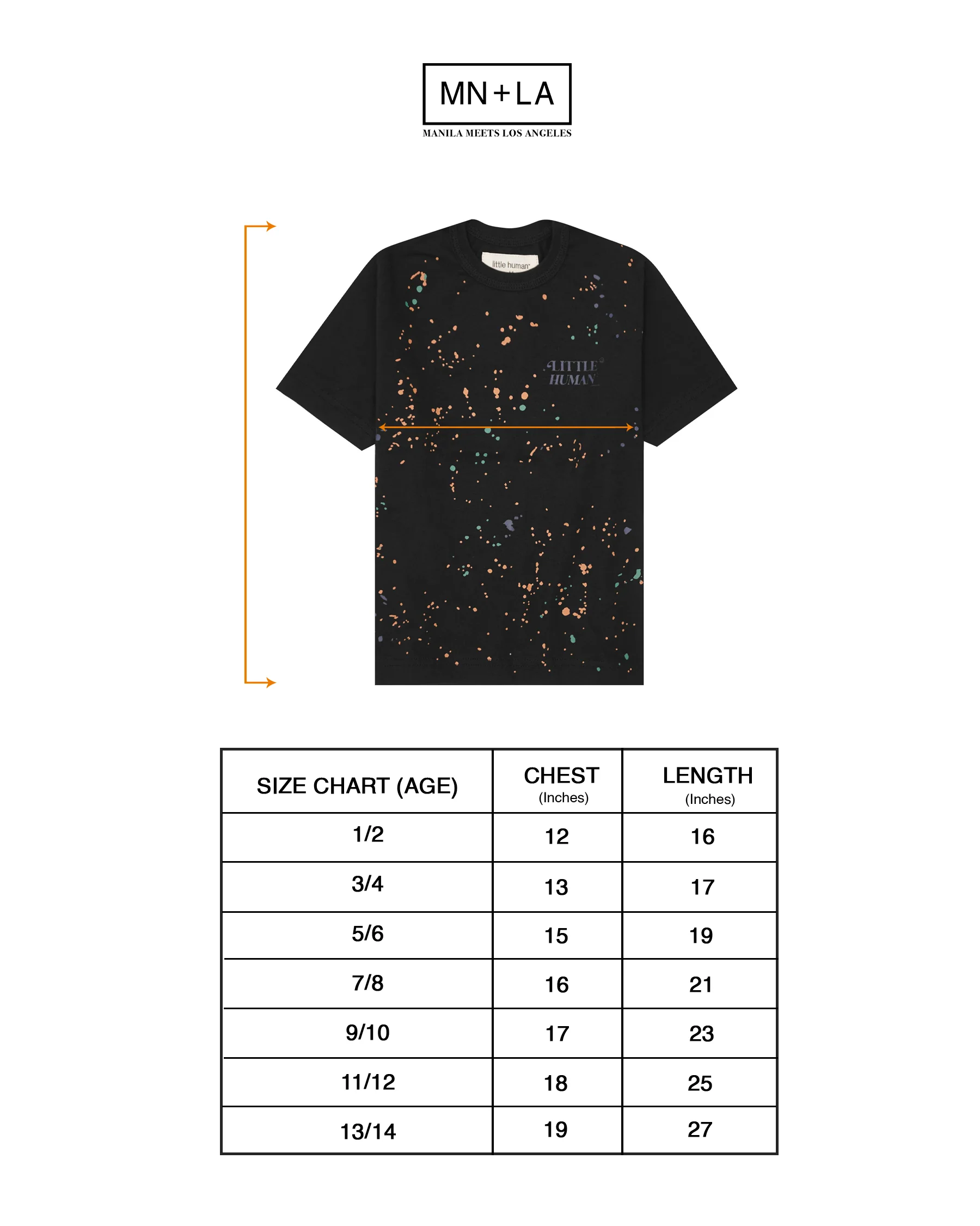 "PAINT SPLAT" LITTLE HUMAN™ TEE IN CAVIAR - Image 4