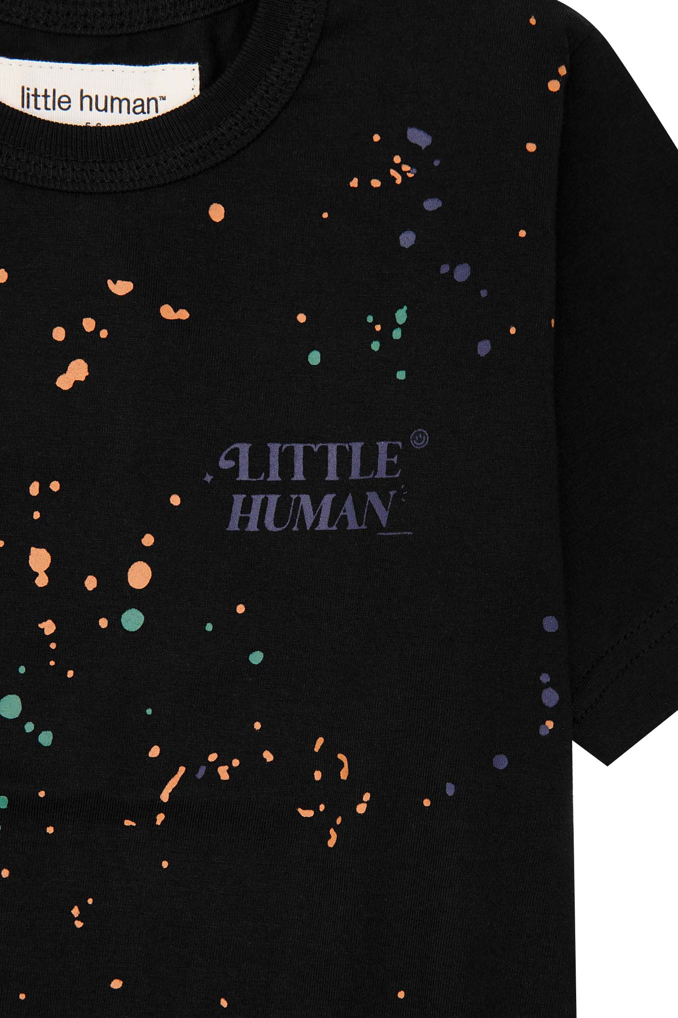 "PAINT SPLAT" LITTLE HUMAN™ TEE IN CAVIAR - Image 6