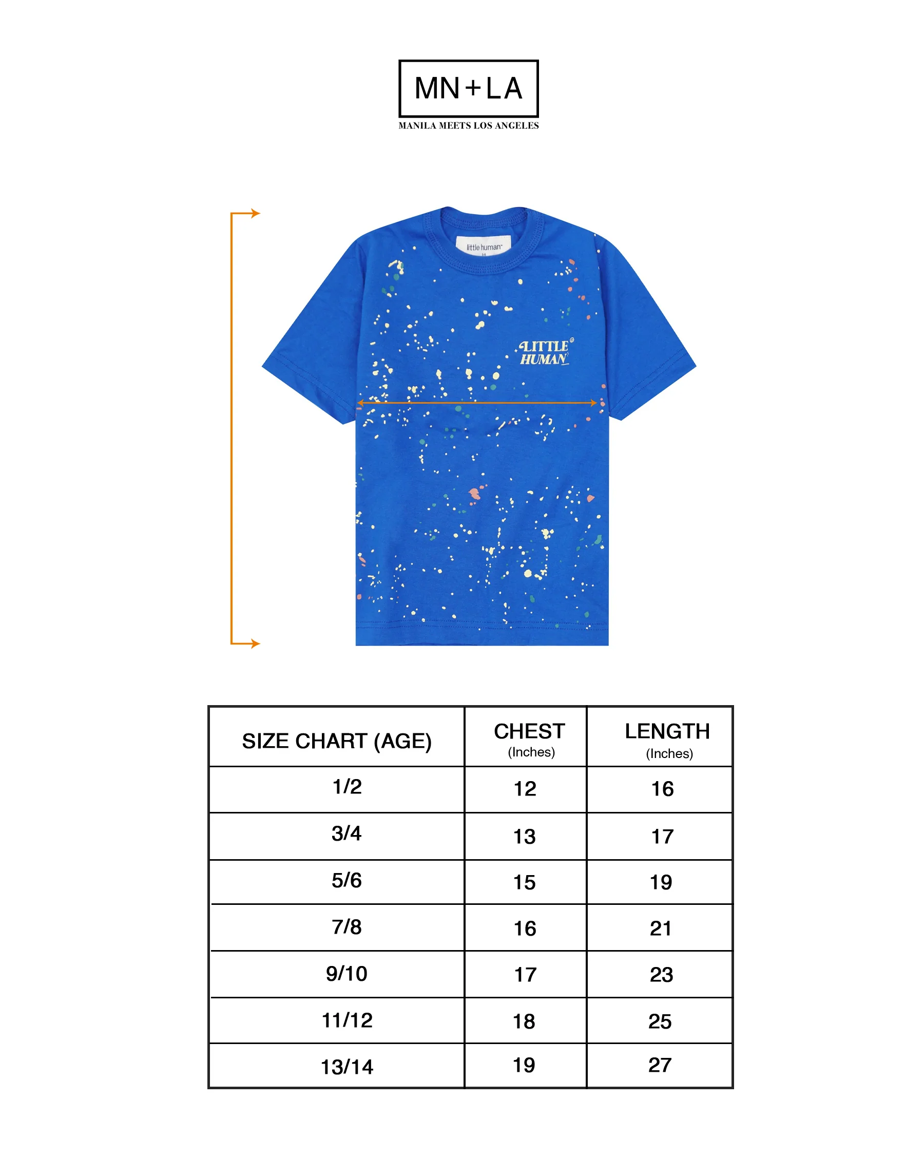 "PAINT SPLAT" LITTLE HUMAN™ TEE IN ELECTRIC BLUE - Image 4