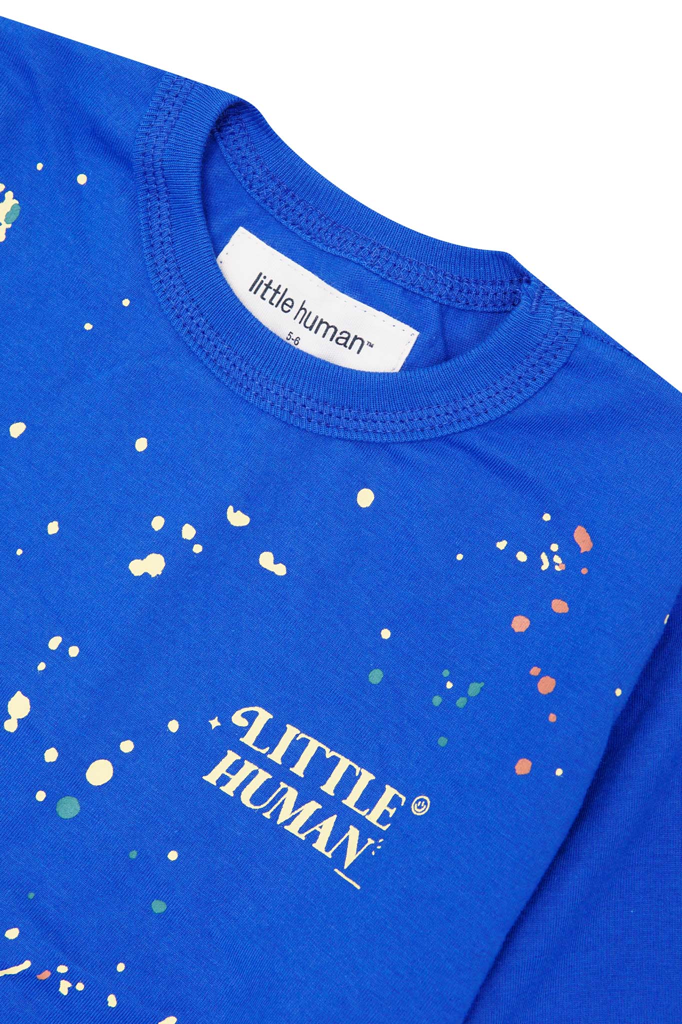 "PAINT SPLAT" LITTLE HUMAN™ TEE IN ELECTRIC BLUE - Image 5