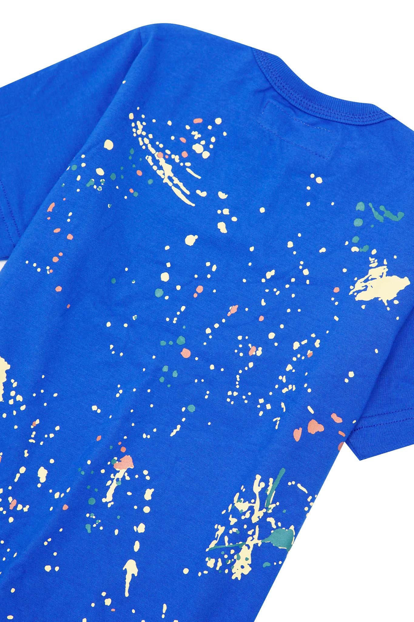 "PAINT SPLAT" LITTLE HUMAN™ TEE IN ELECTRIC BLUE - Image 8