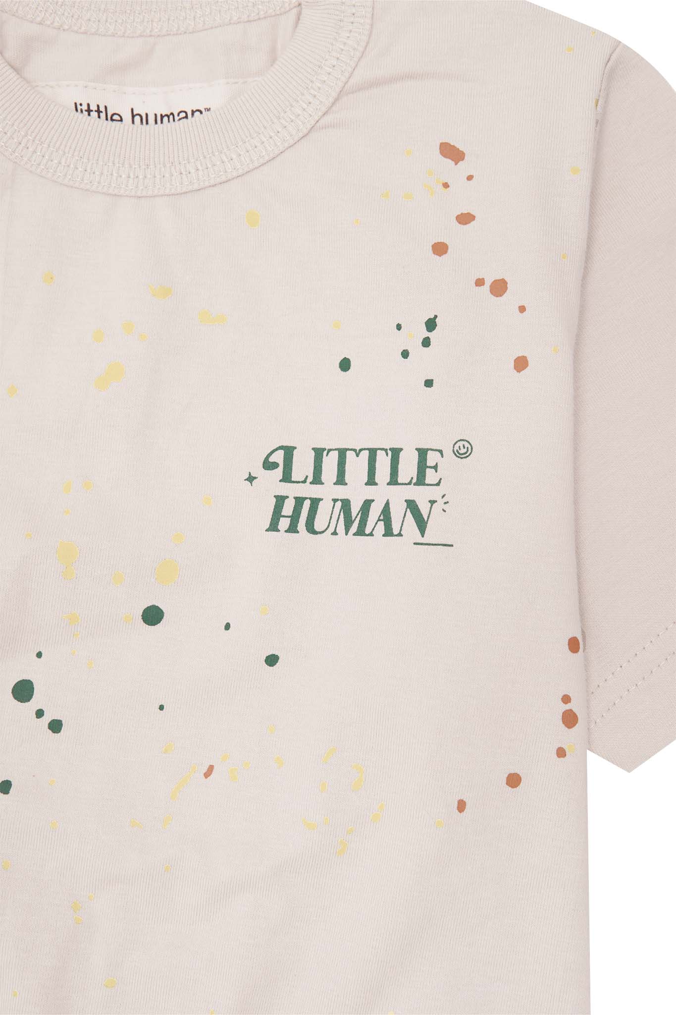 "PAINT SPLAT" LITTLE HUMAN™ TEE IN OAT - Image 3