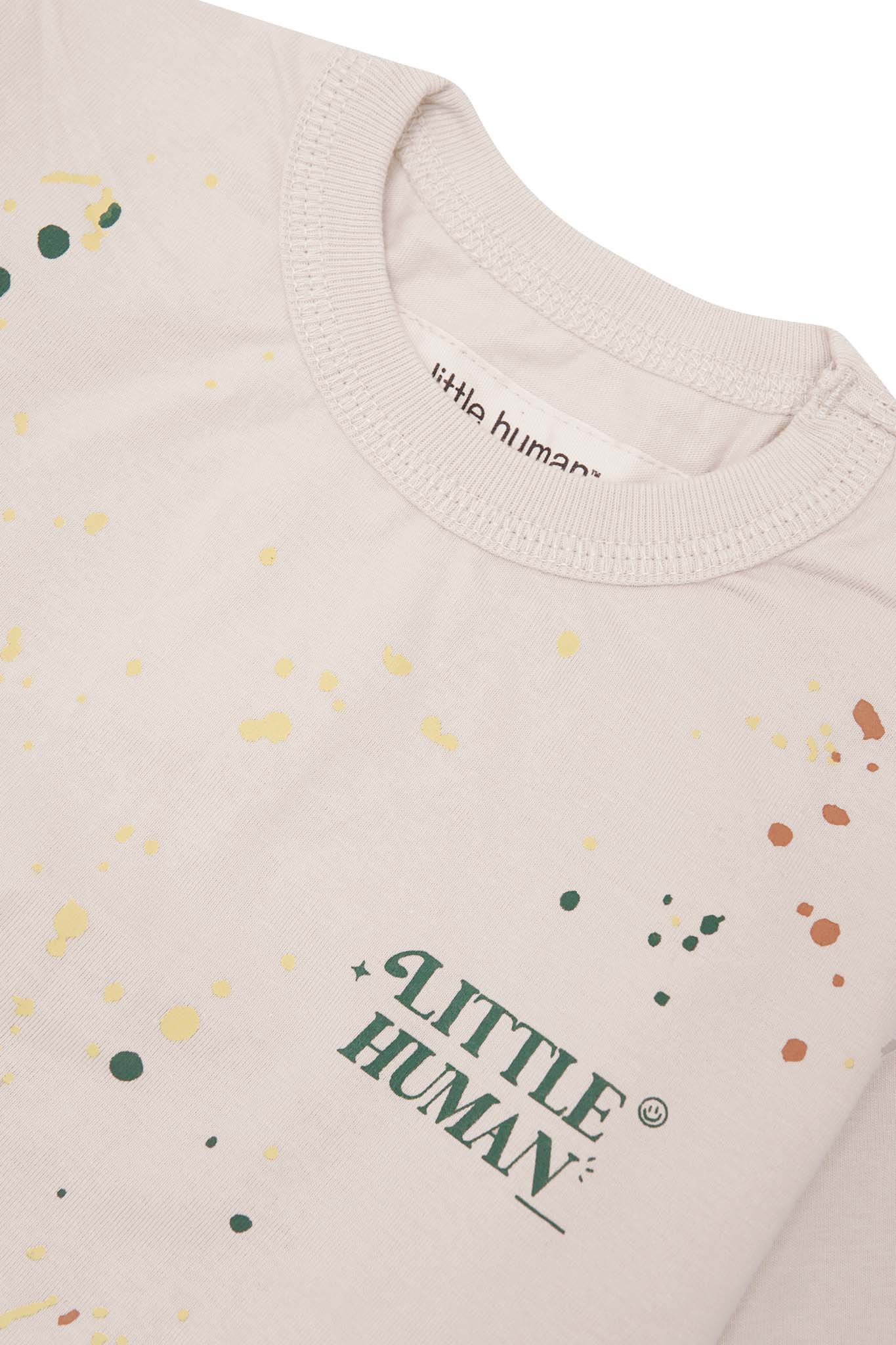 "PAINT SPLAT" LITTLE HUMAN™ TEE IN OAT - Image 5