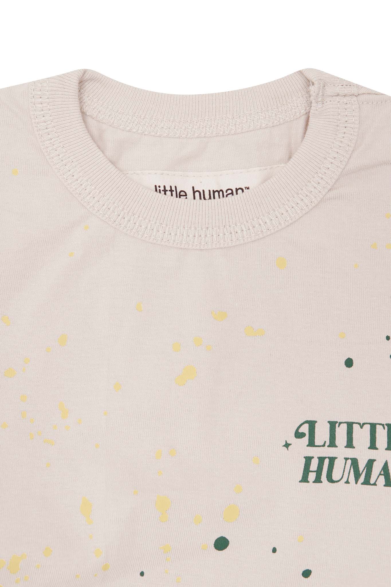 "PAINT SPLAT" LITTLE HUMAN™ TEE IN OAT - Image 6
