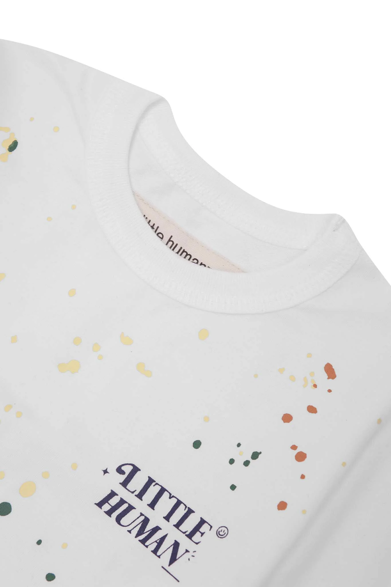 "PAINT SPLAT" LITTLE HUMAN™ TEE IN WHITE - Image 5