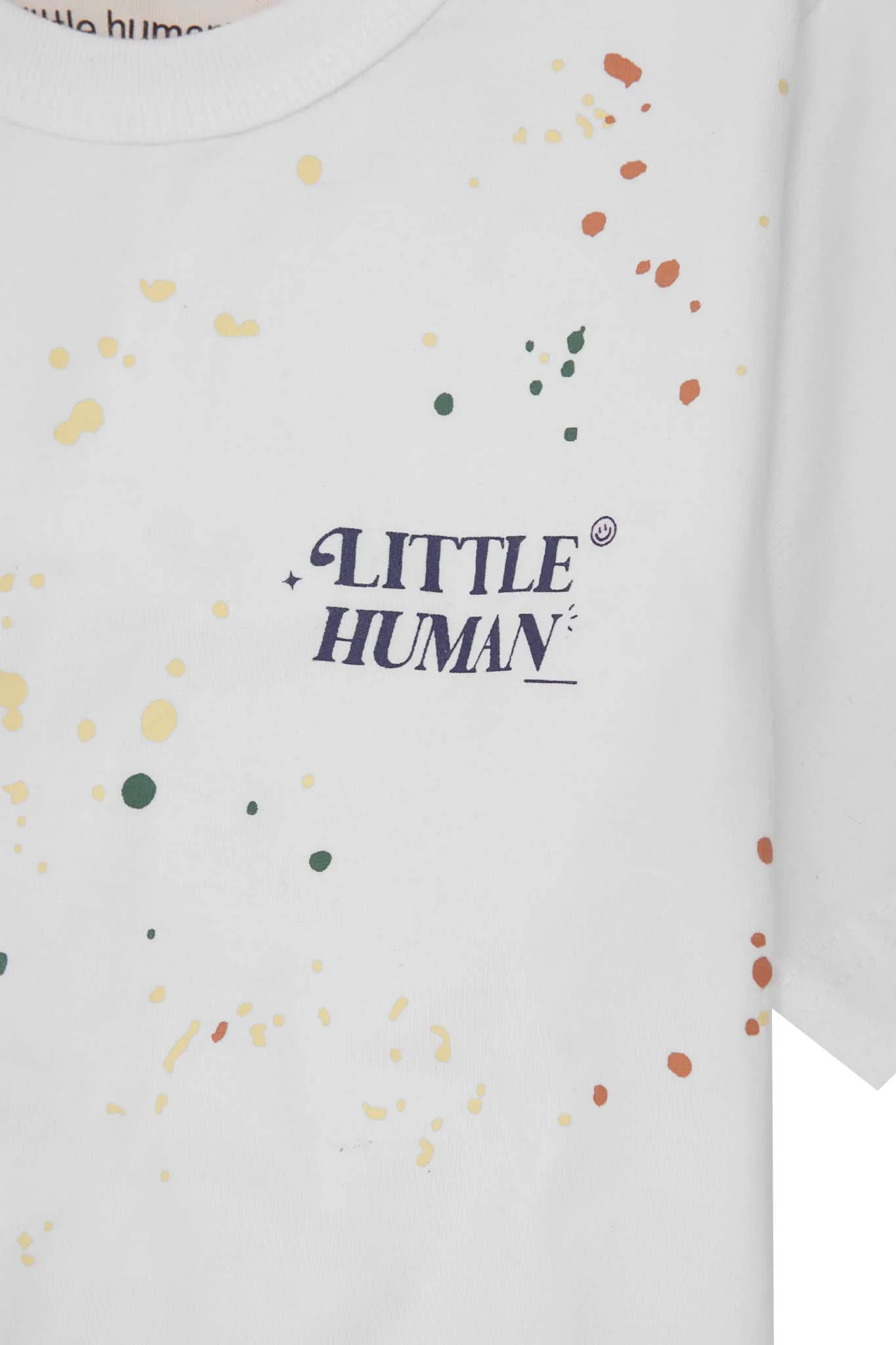 "PAINT SPLAT" LITTLE HUMAN™ TEE IN WHITE - Image 7