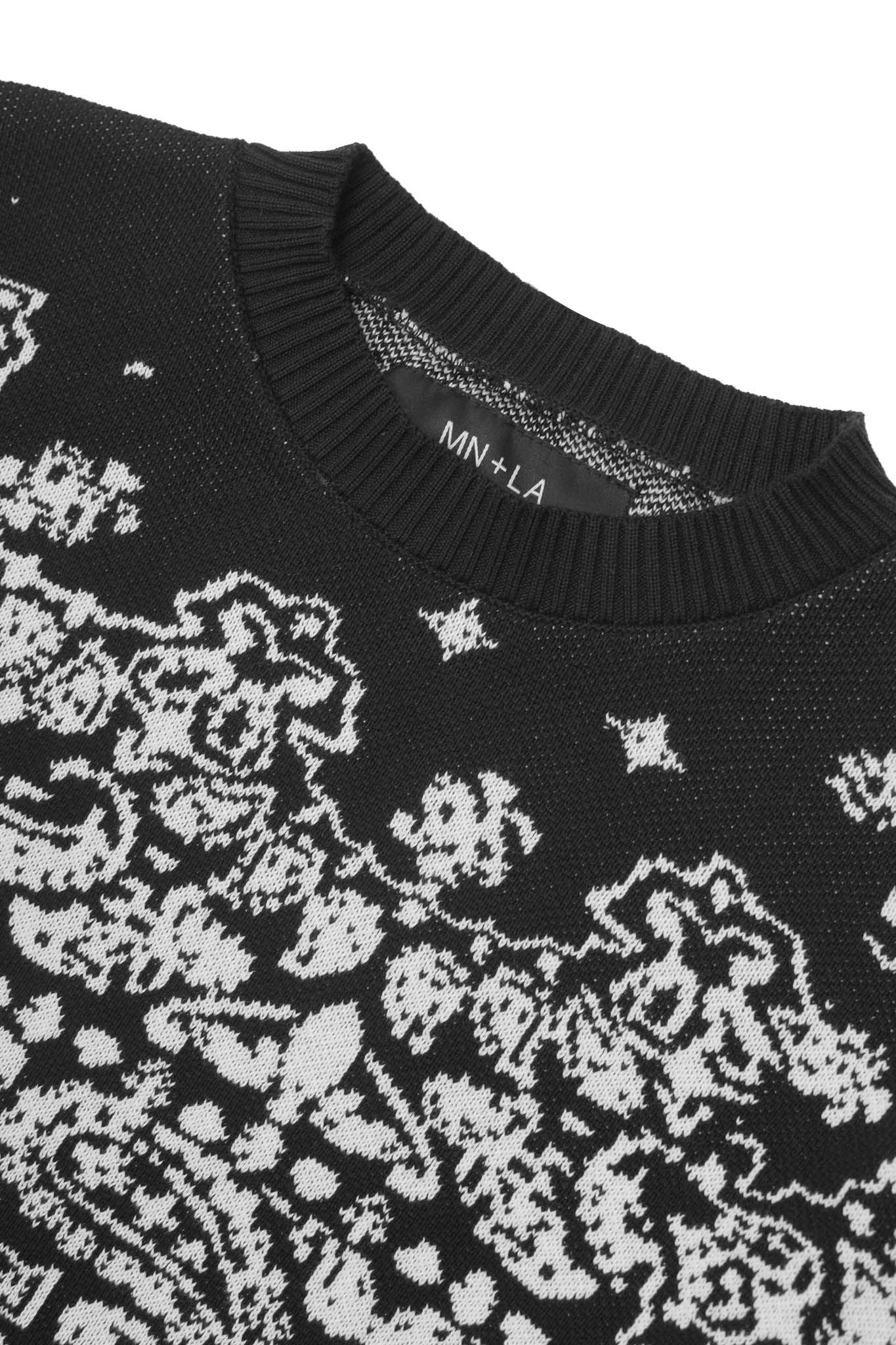 "PEACE PAISLEY" KNITTED SWEATSHIRT IN ANTHRACITE - Image 3